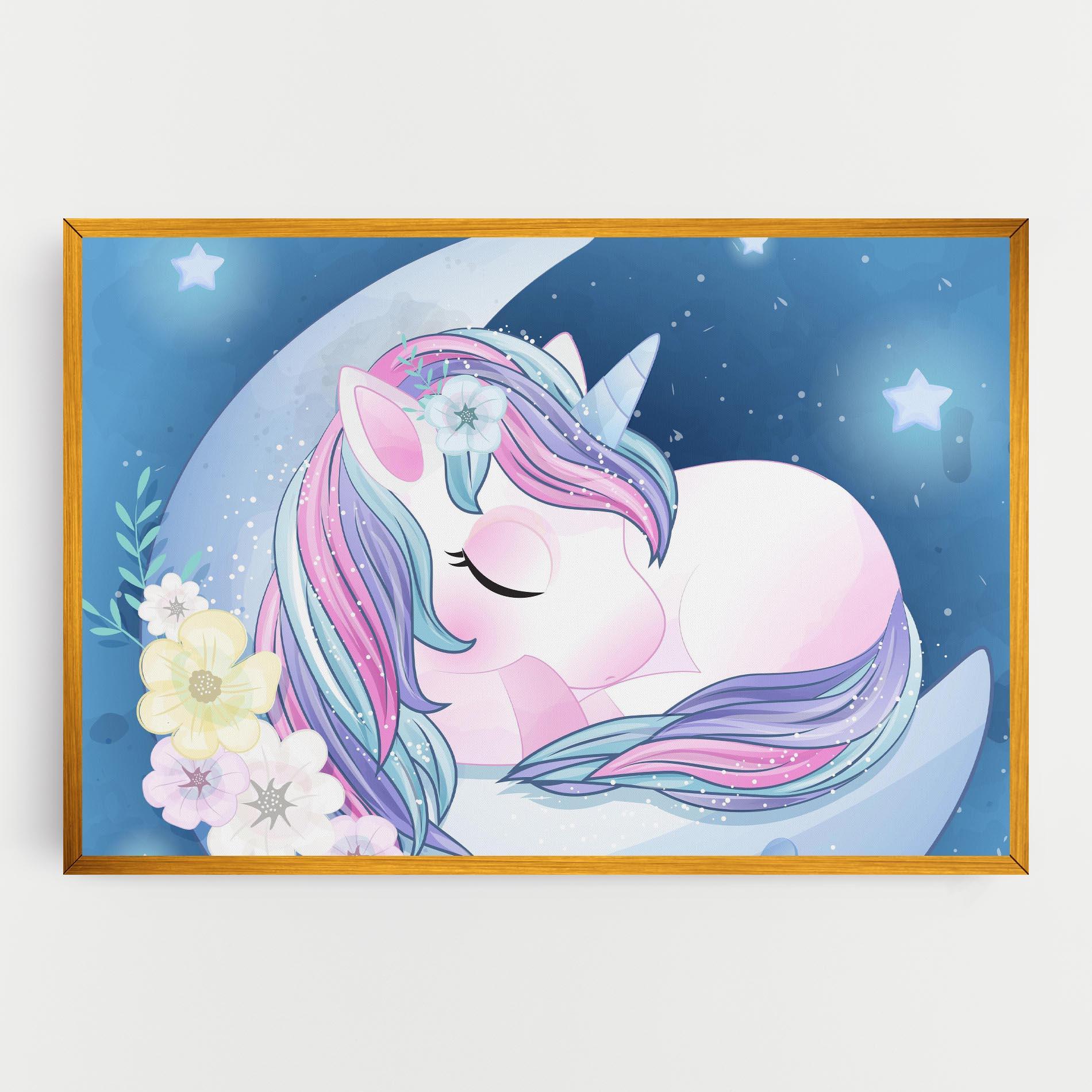Leinwandbild Moon Unicorn mockup 0