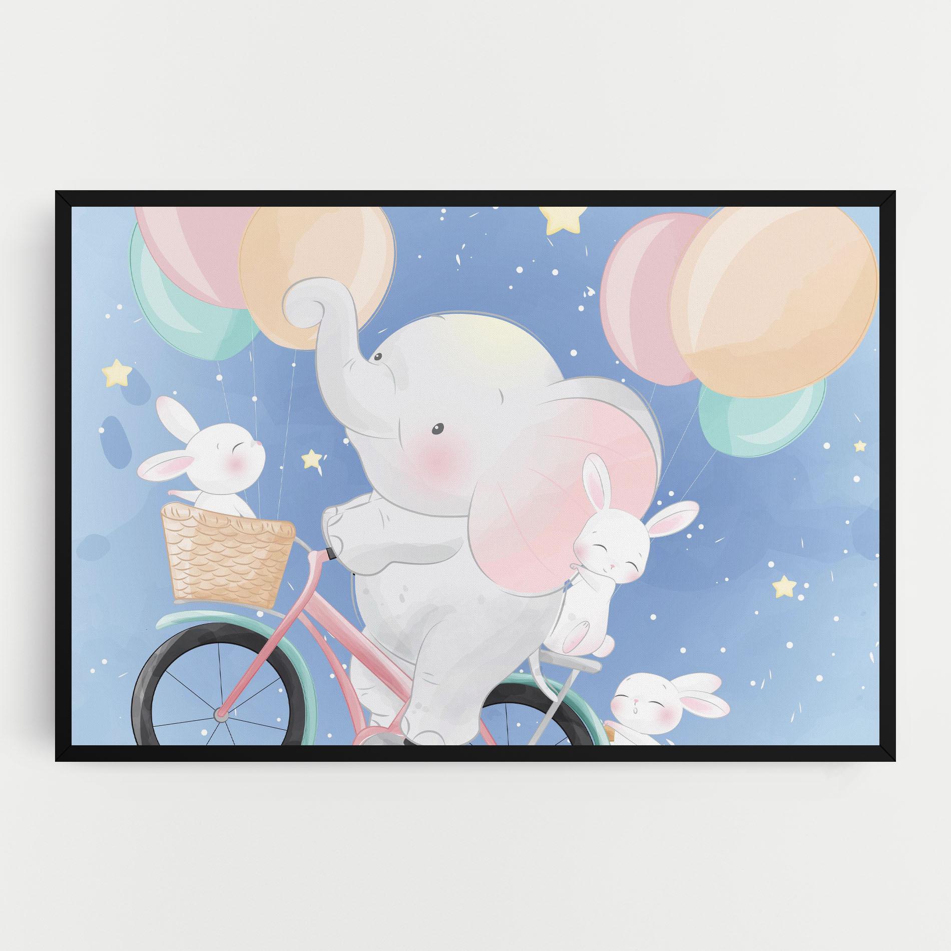 Leinwandbild Bike Elephant mockup 0