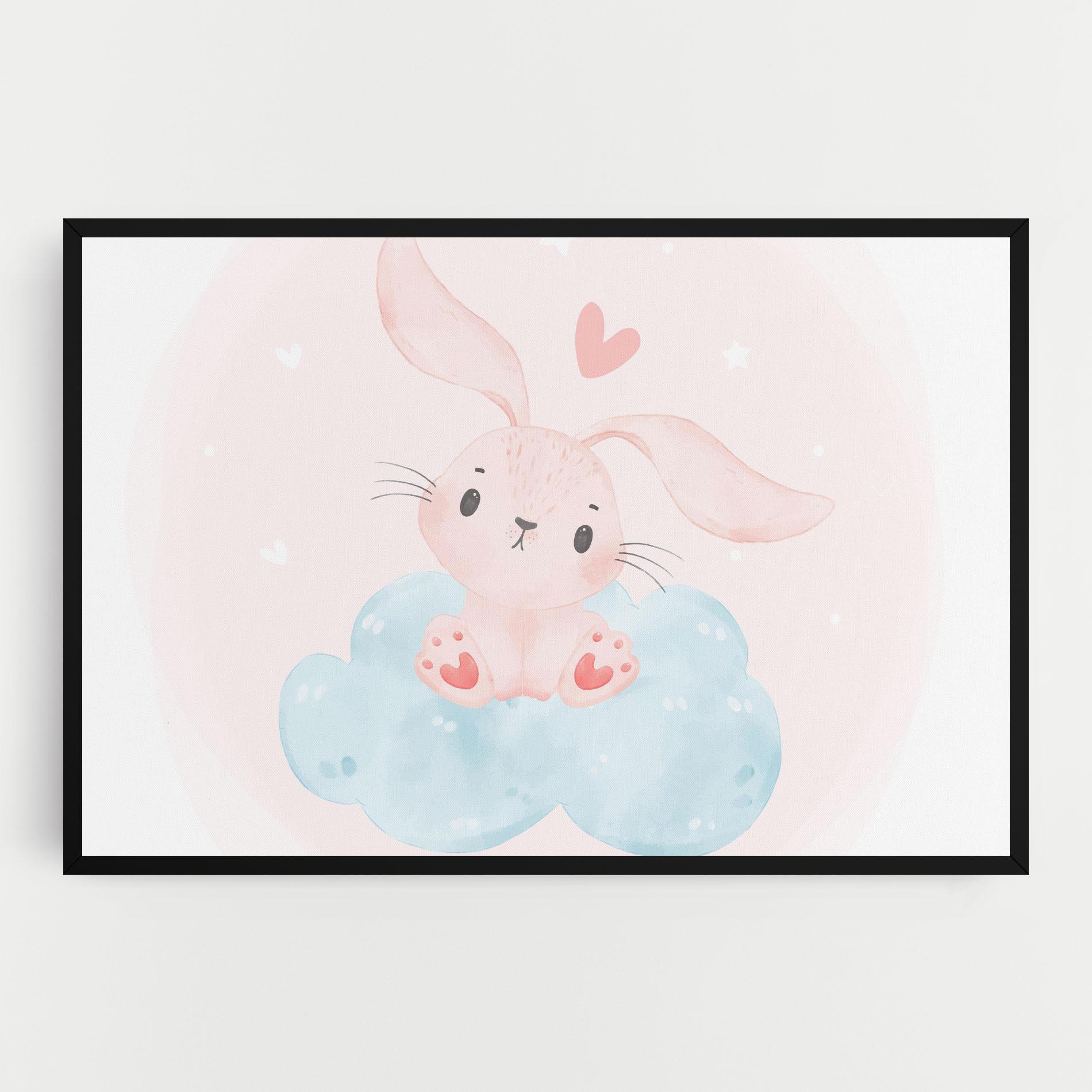 Leinwandbild Cloud Pink Bunny mockup 0