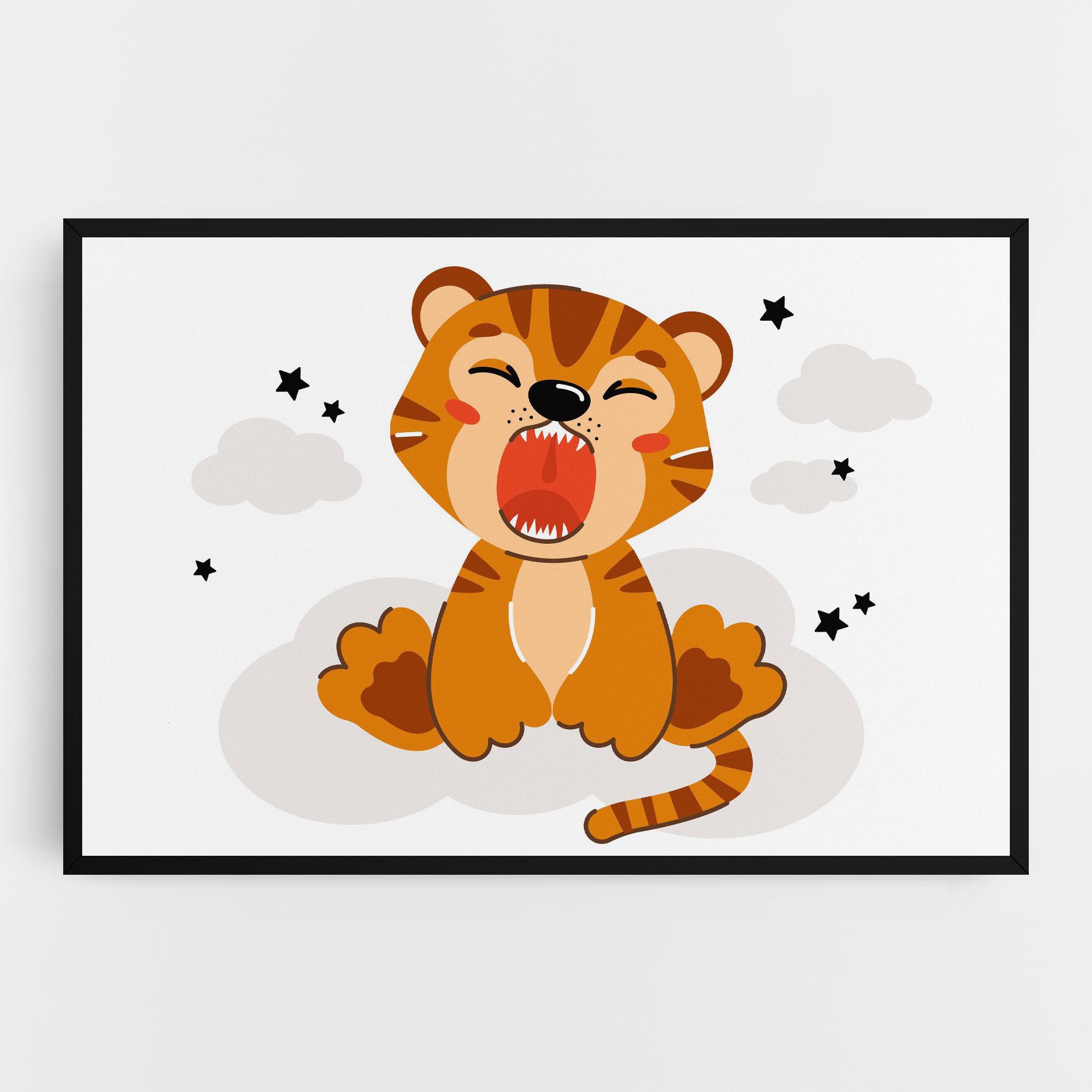 Leinwandbild Cute Sleepy Tiger mockup 0