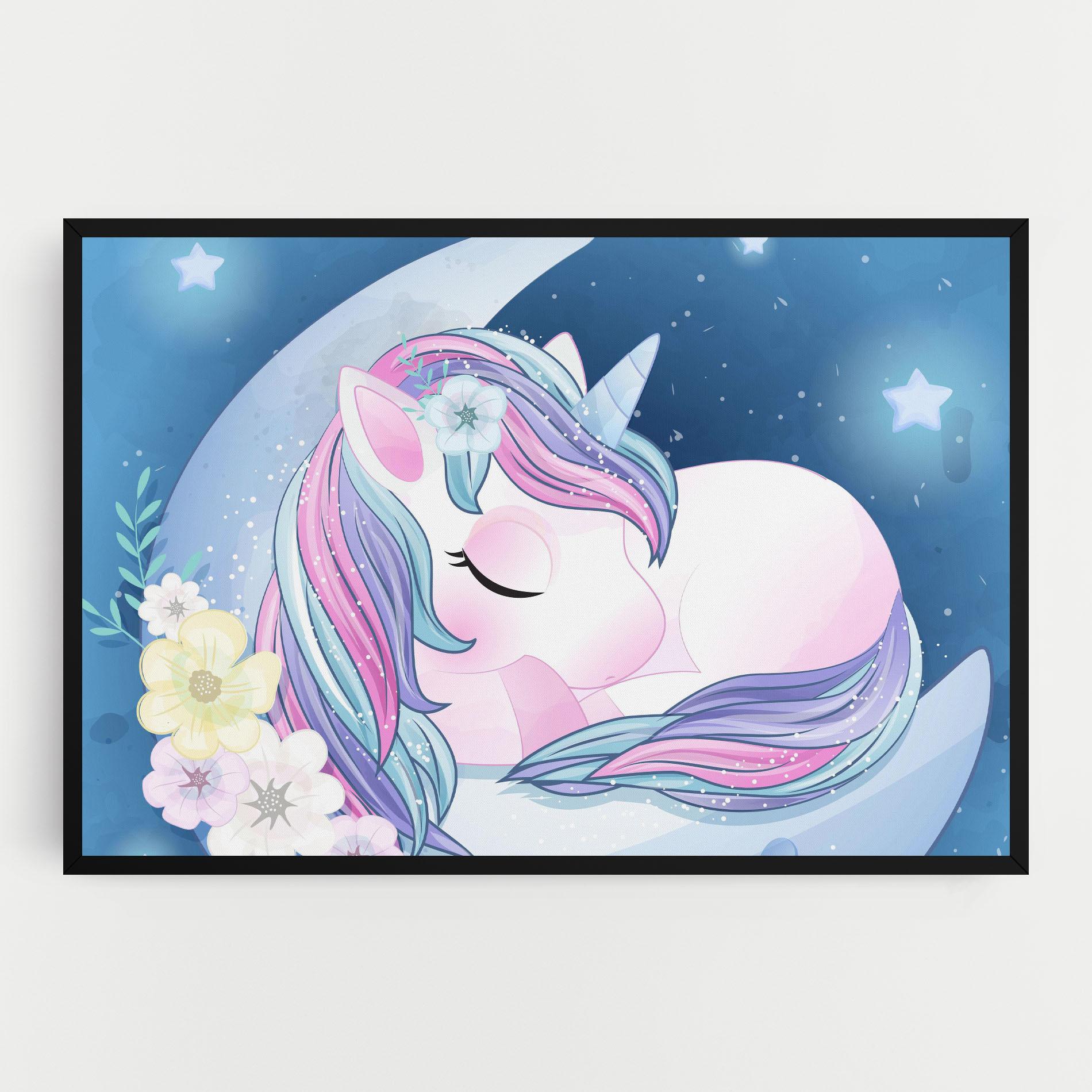 Leinwandbild Moon Unicorn mockup 0