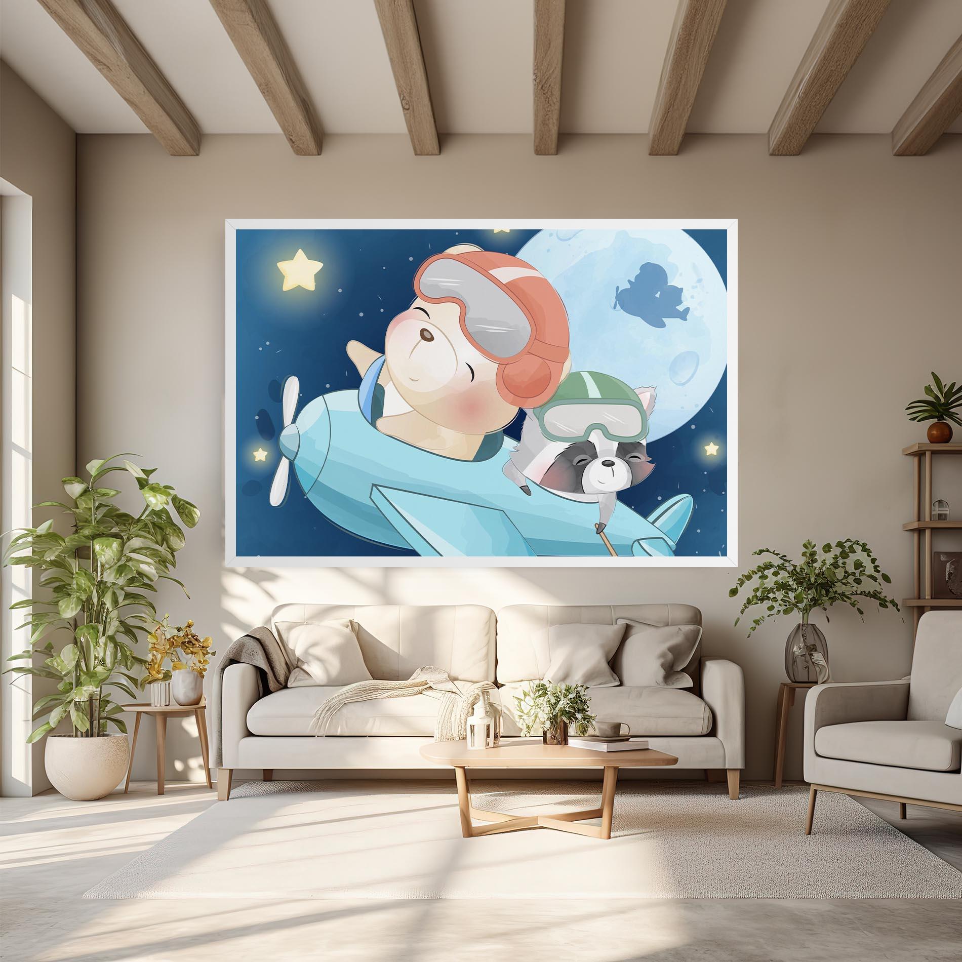 Leinwandbild Bear Flying Star mockup 6