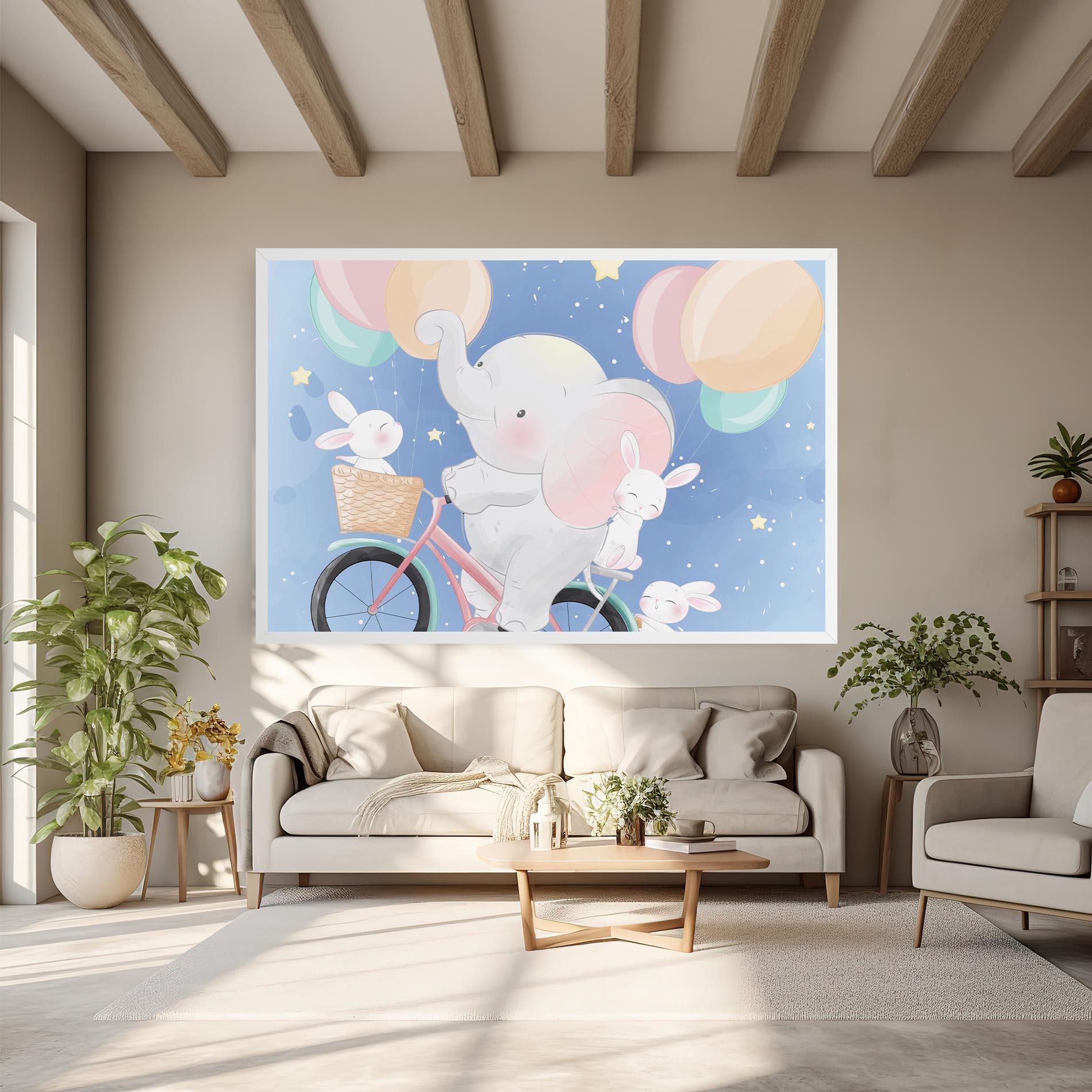 Leinwandbild Bike Elephant mockup 6