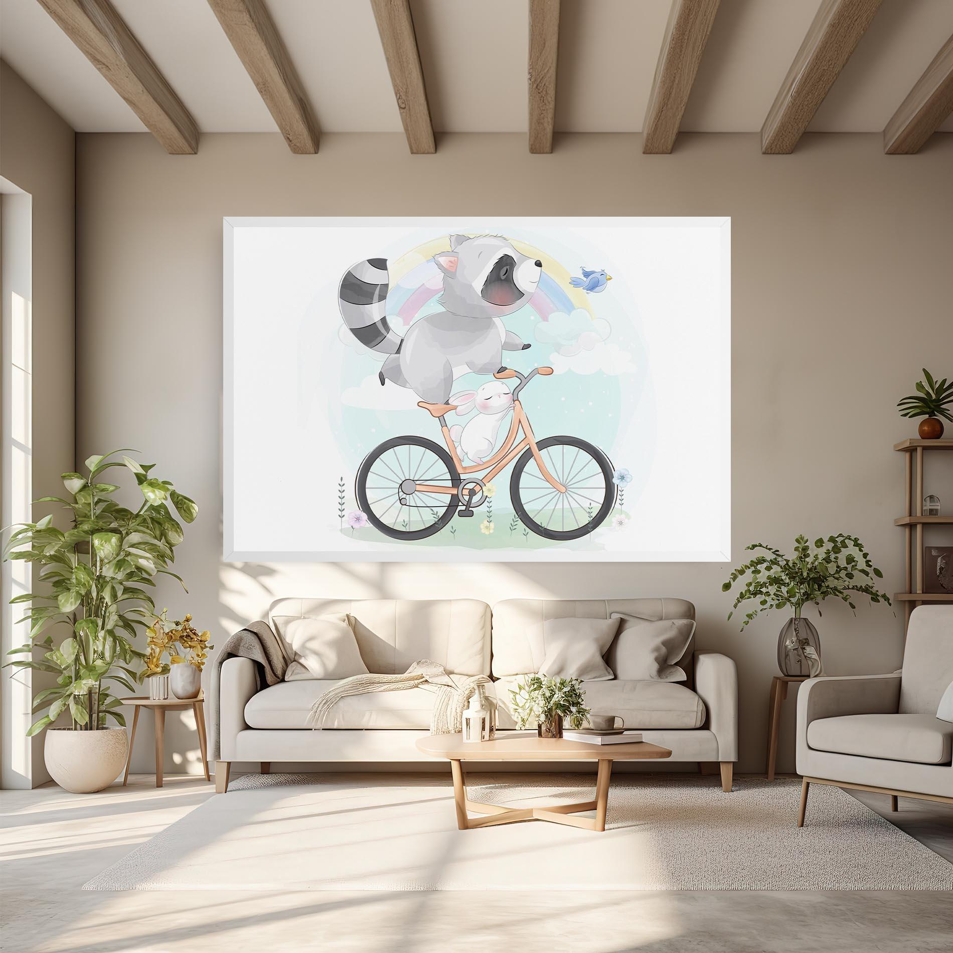 Leinwandbild Bike Ride Animal mockup 6