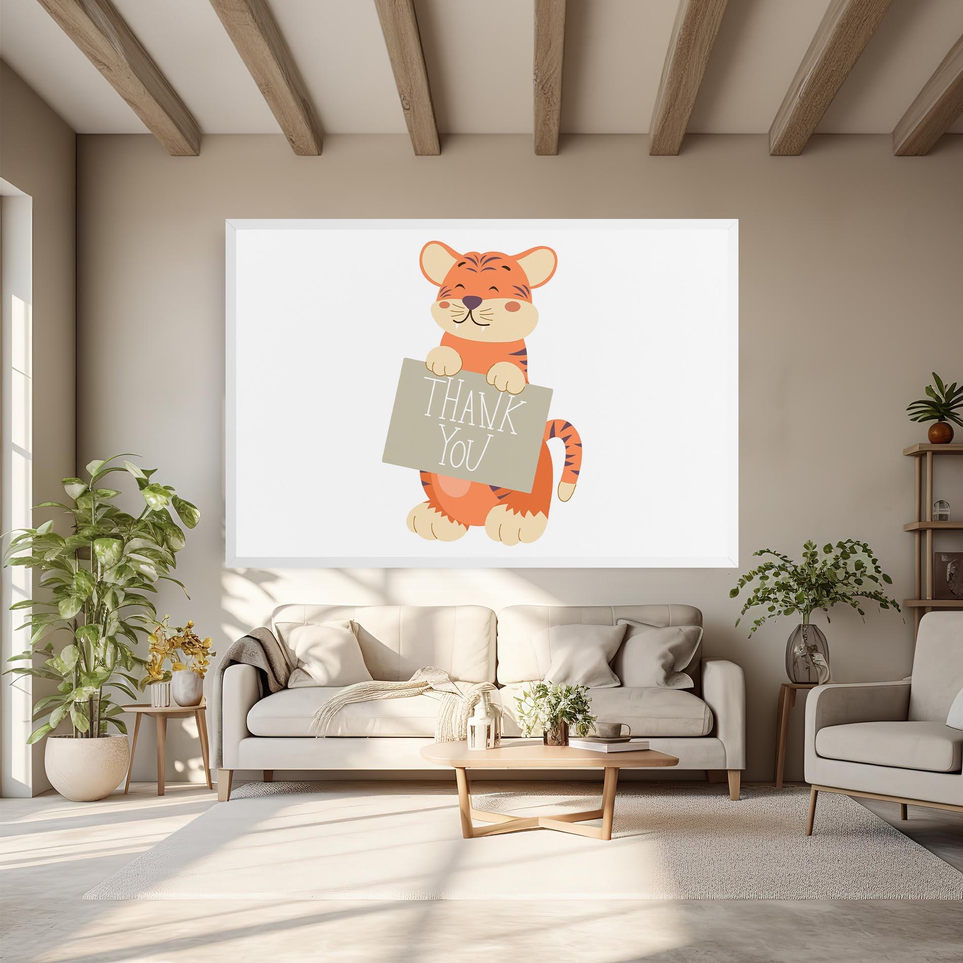 Leinwandbild Tiger Thank U mockup 6