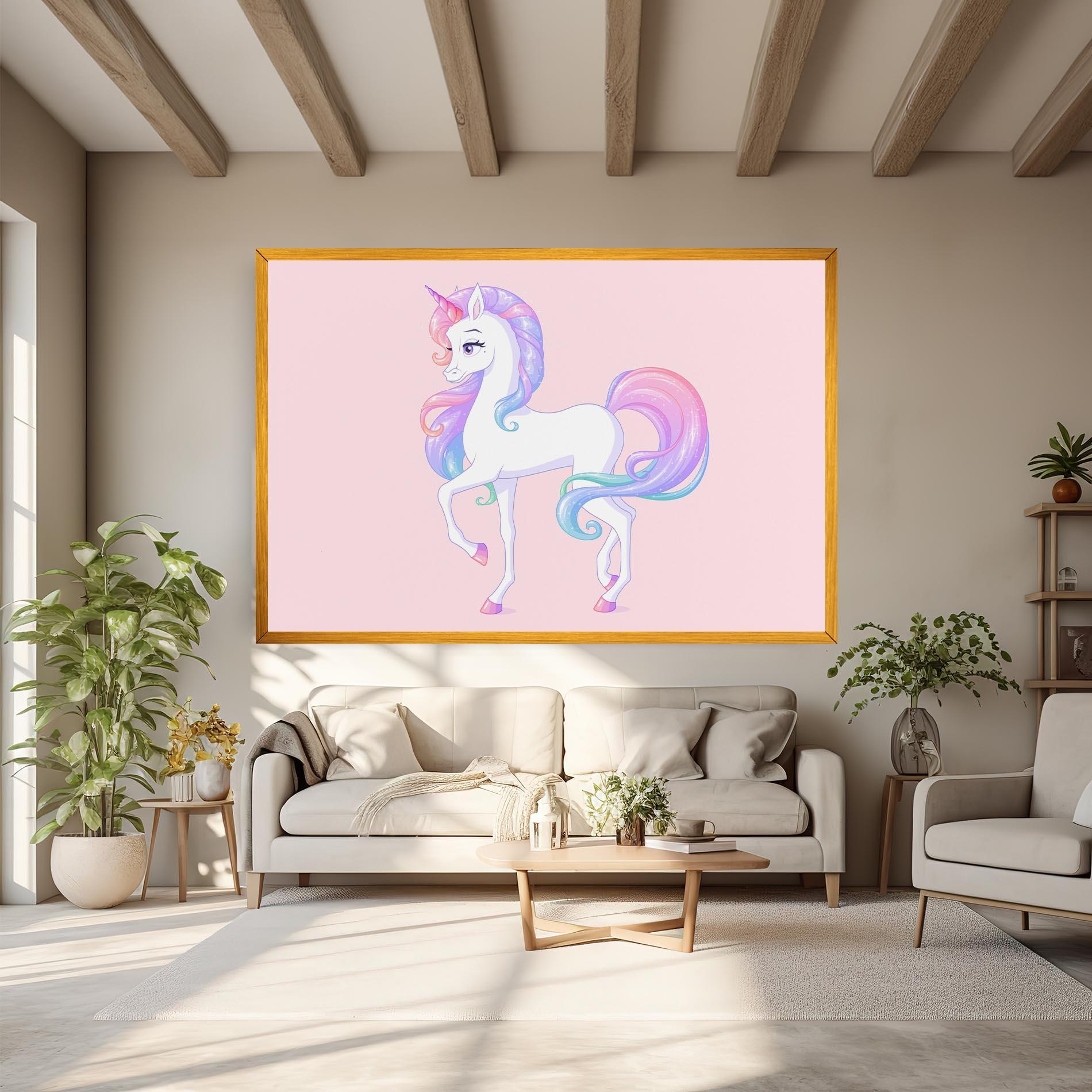 Leinwandbild Beautiful Unicorn mockup 6