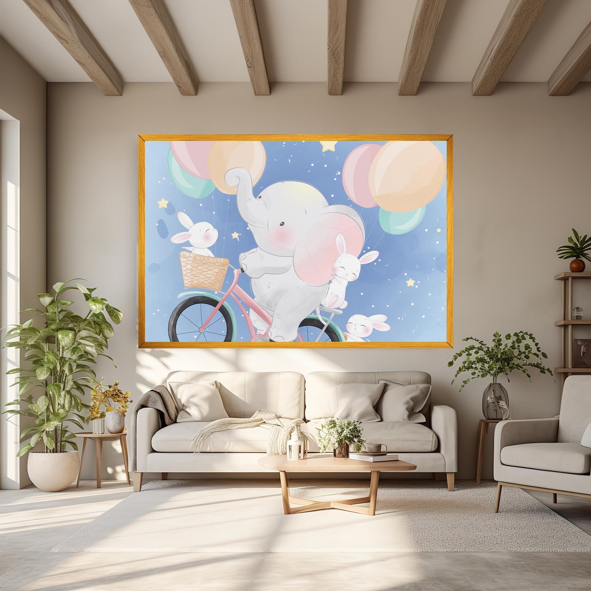 Leinwandbild Bike Elephant mockup 6