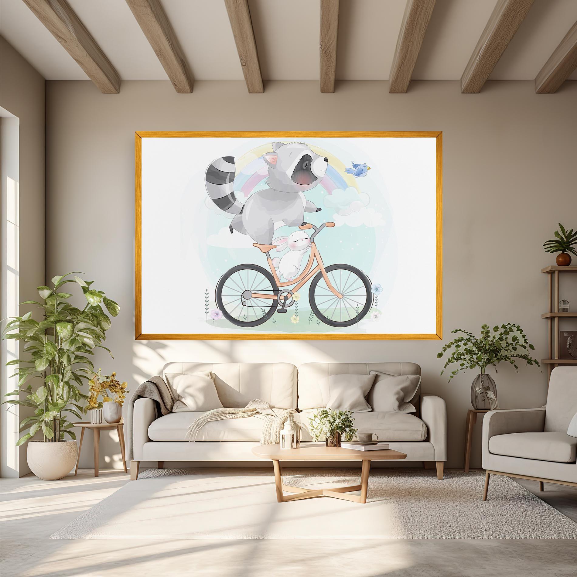 Leinwandbild Bike Ride Animal mockup 6