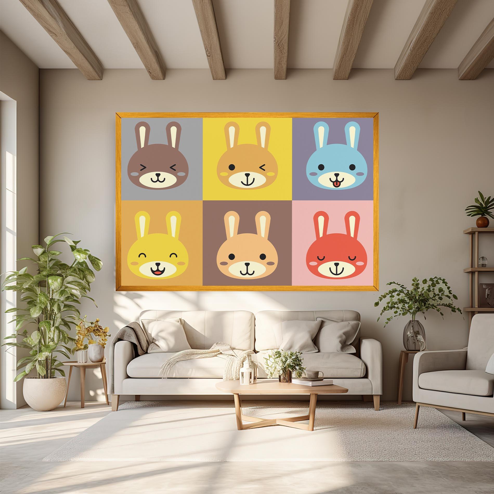 Leinwandbild Bunny Colors mockup 6
