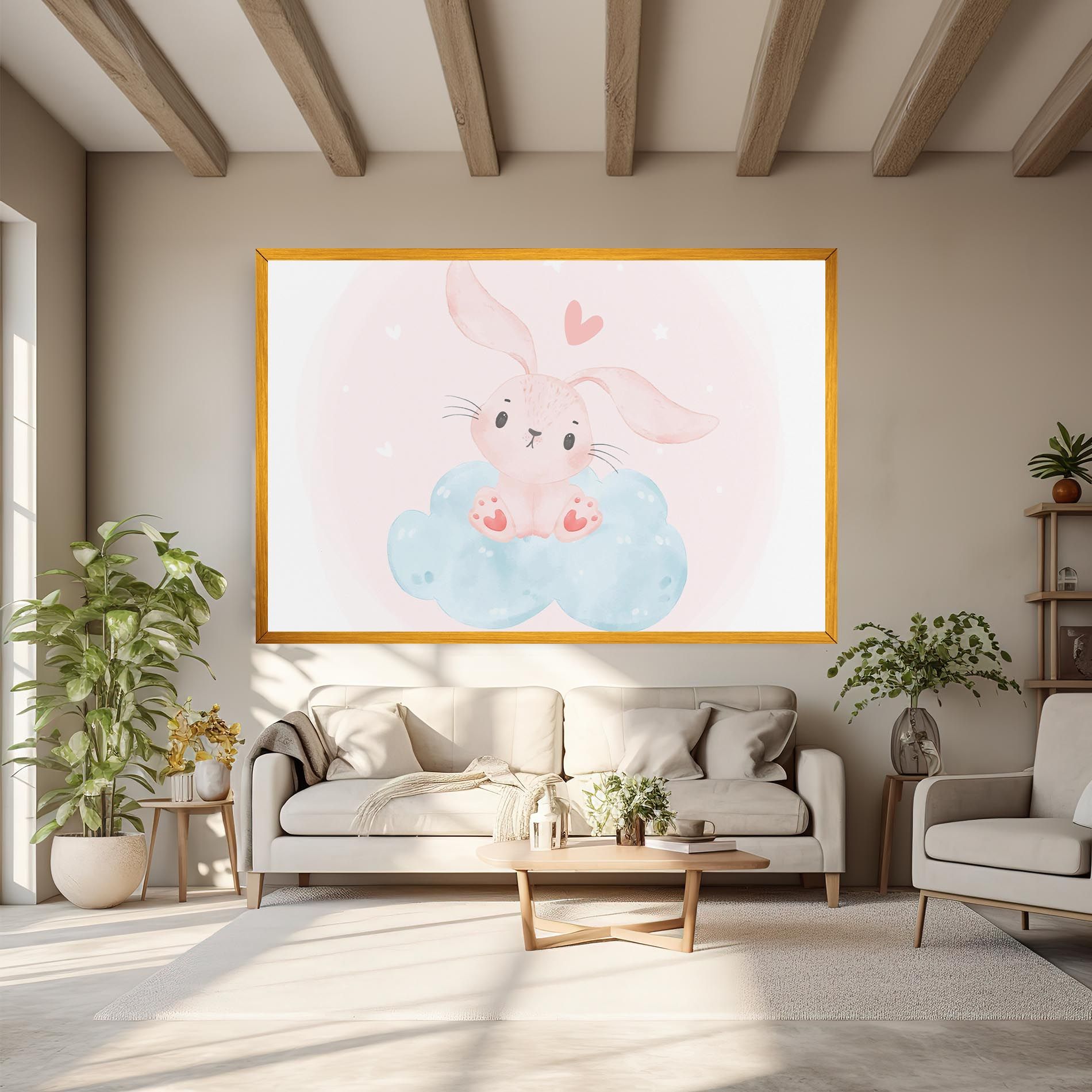 Cloud Pink Bunny mockup 6