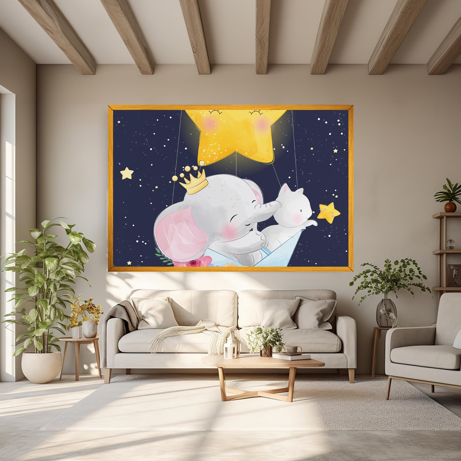 Leinwandbild Elephant Cat mockup 6
