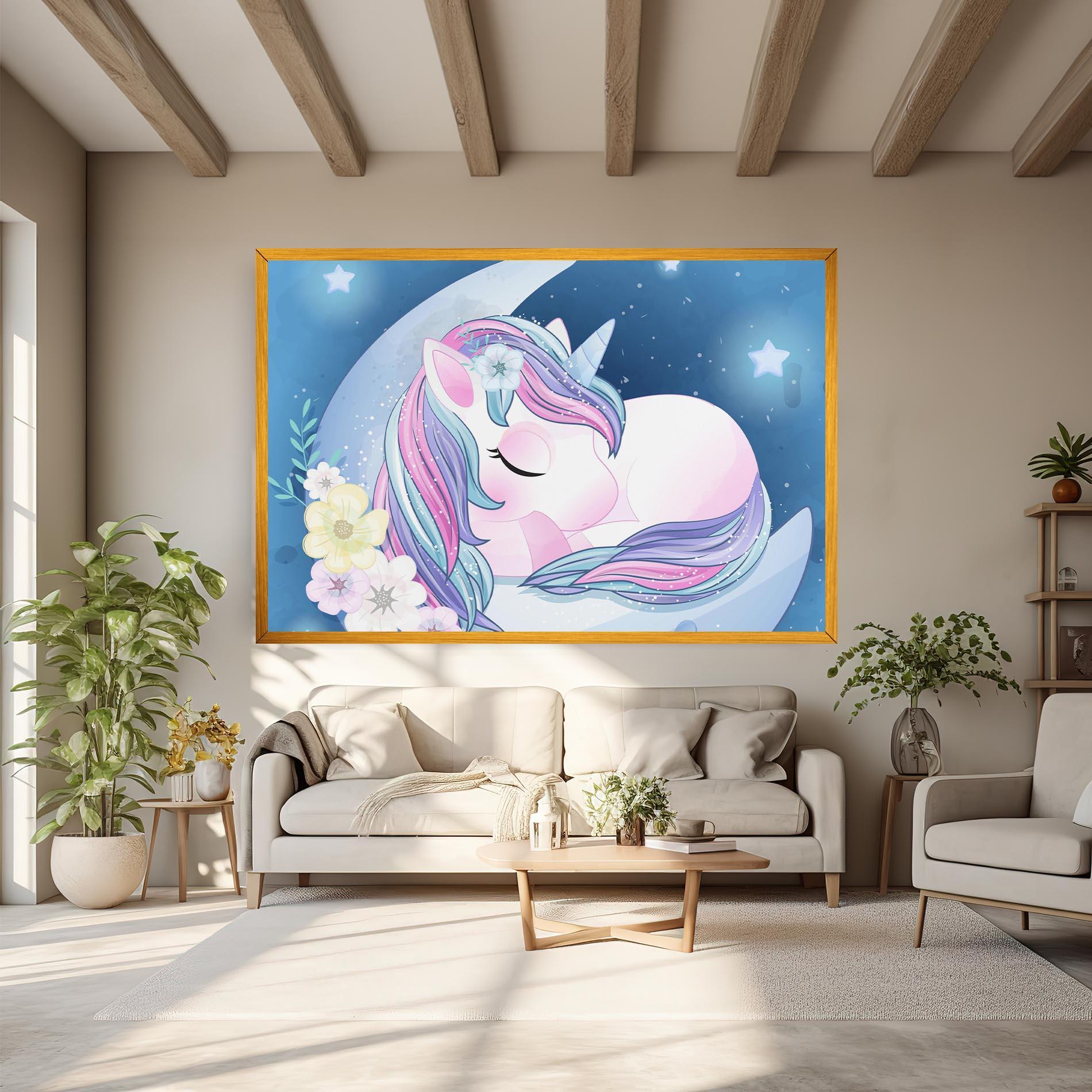 Leinwandbild Moon Unicorn mockup 6