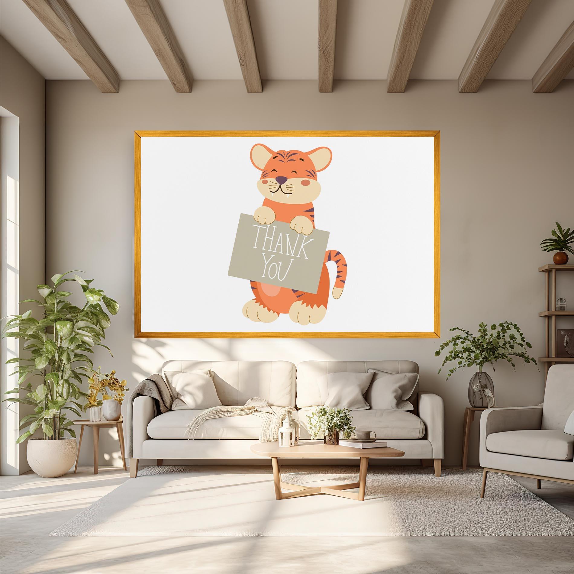 Leinwandbild Tiger Thank U mockup 6