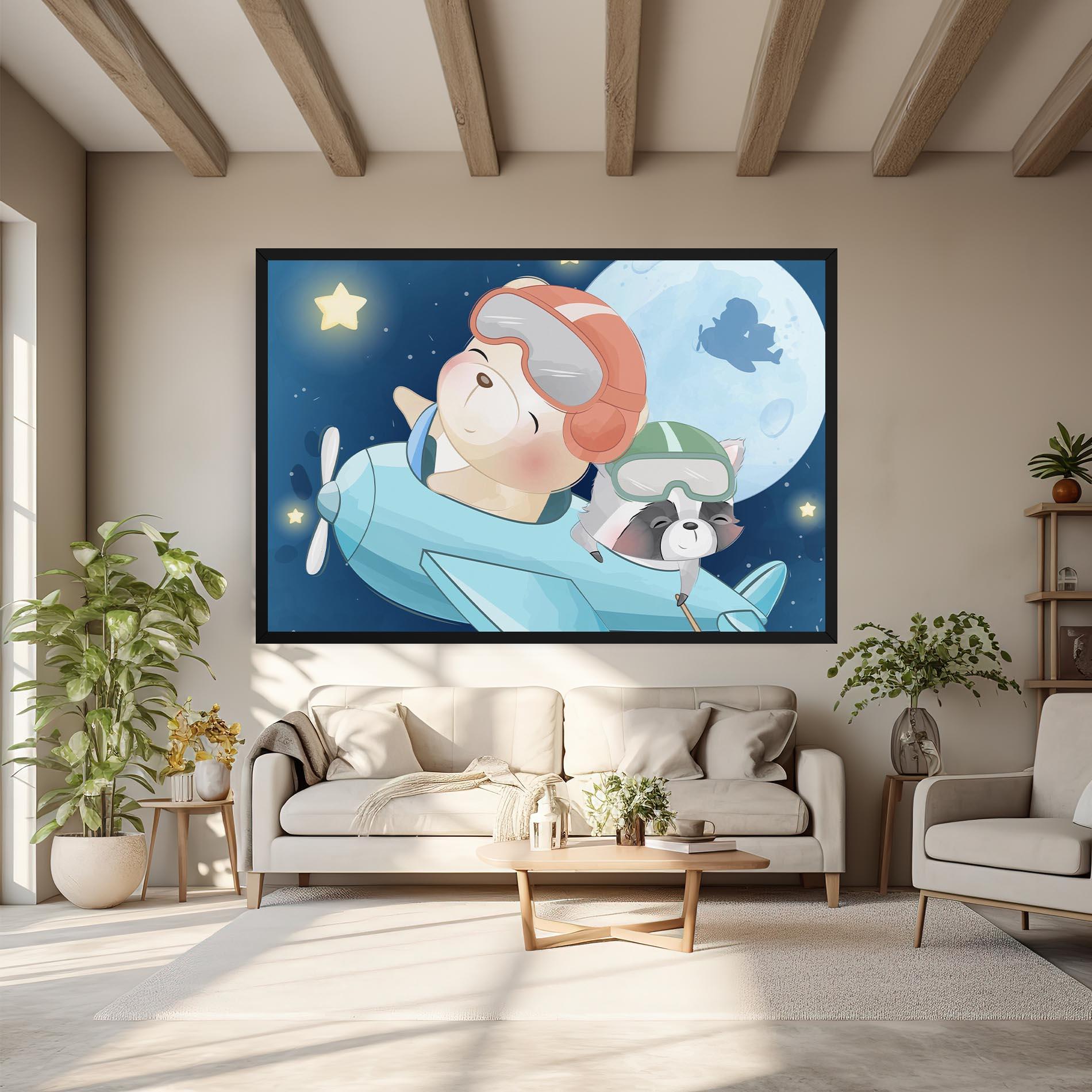 Leinwandbild Bear Flying Star mockup 6