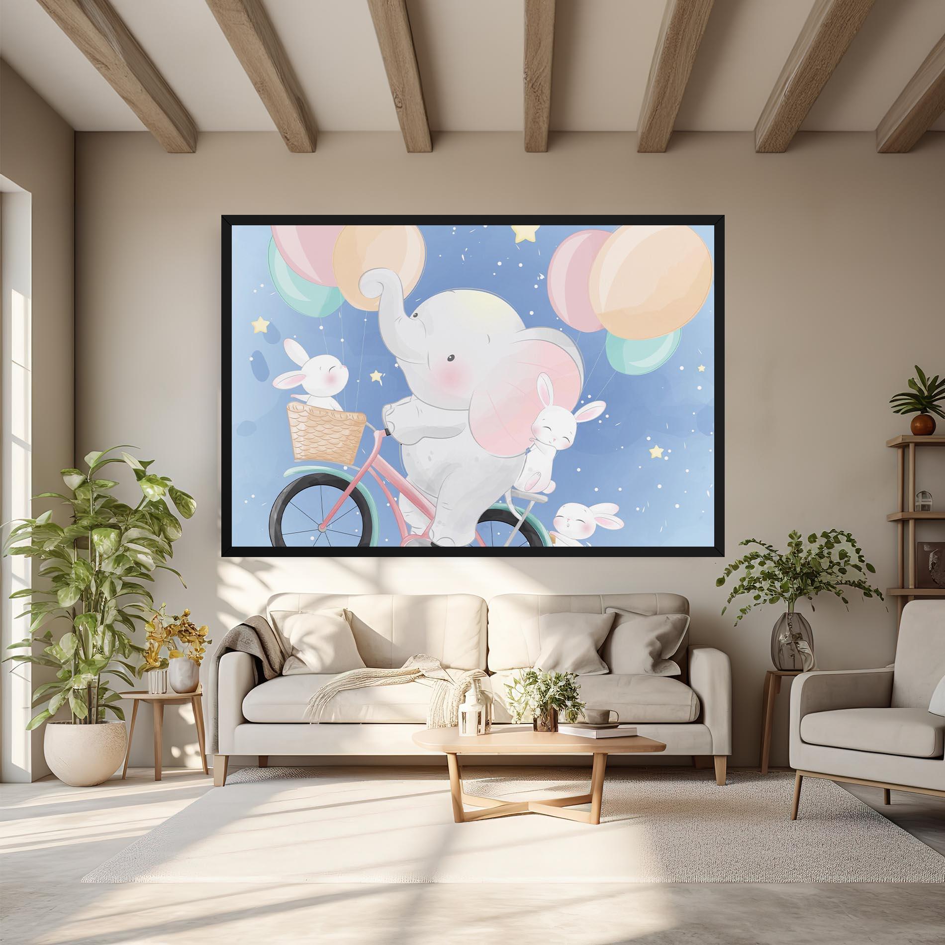 Leinwandbild Bike Elephant mockup 6