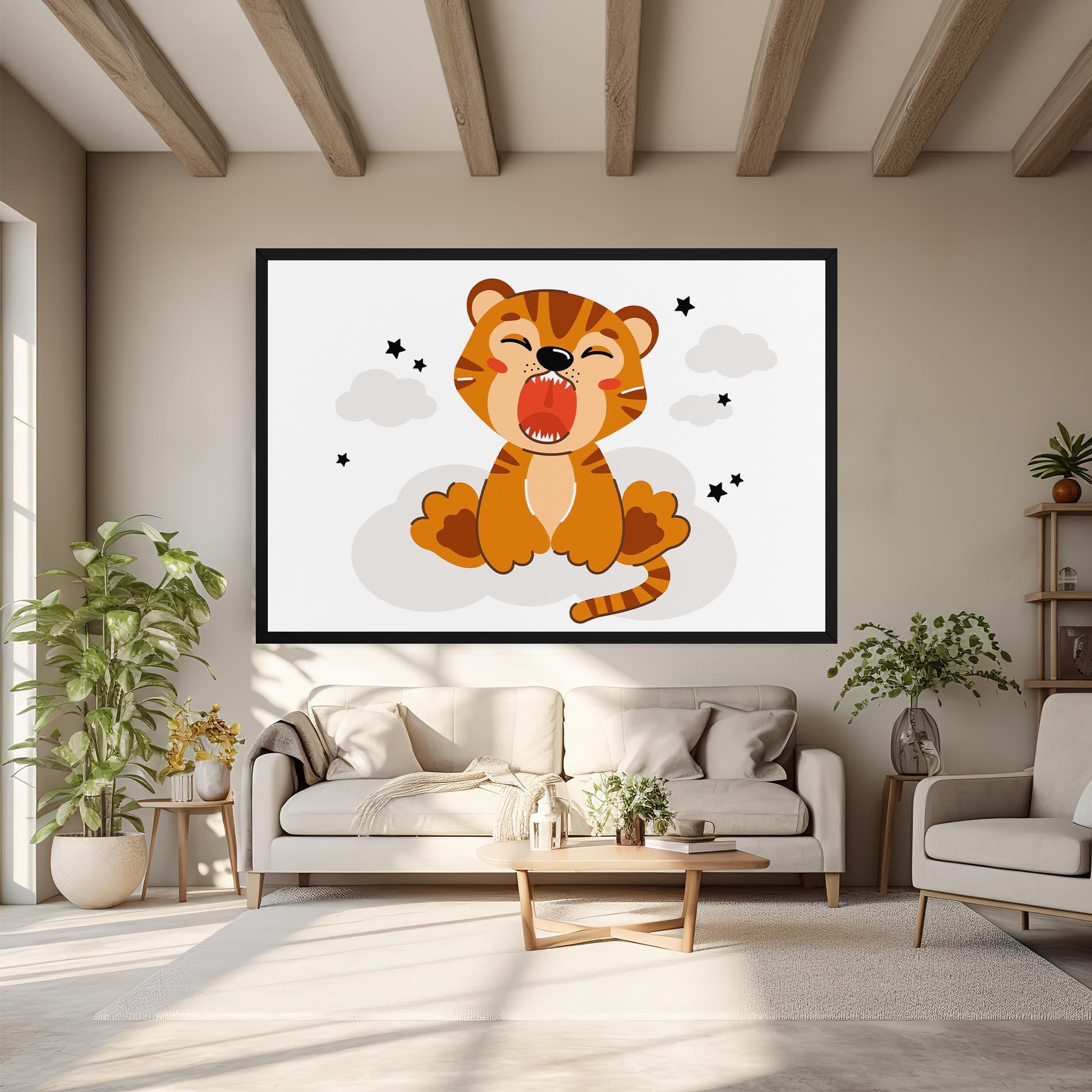 Leinwandbild Cute Sleepy Tiger mockup 6