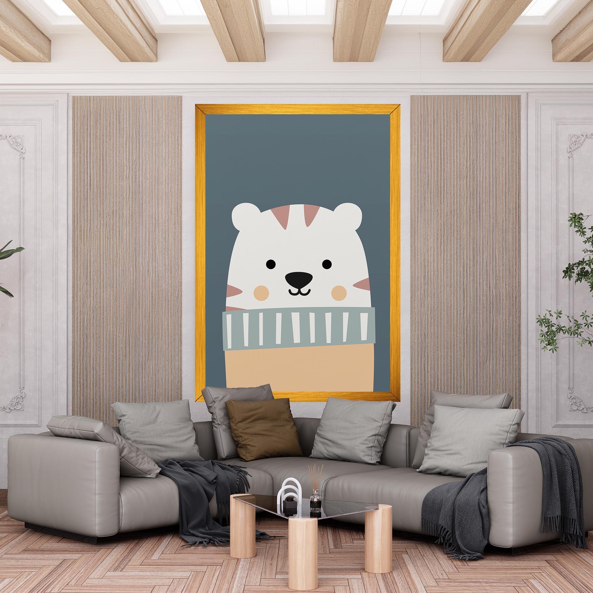 Leinwandbild Cute White Tiger mockup 6