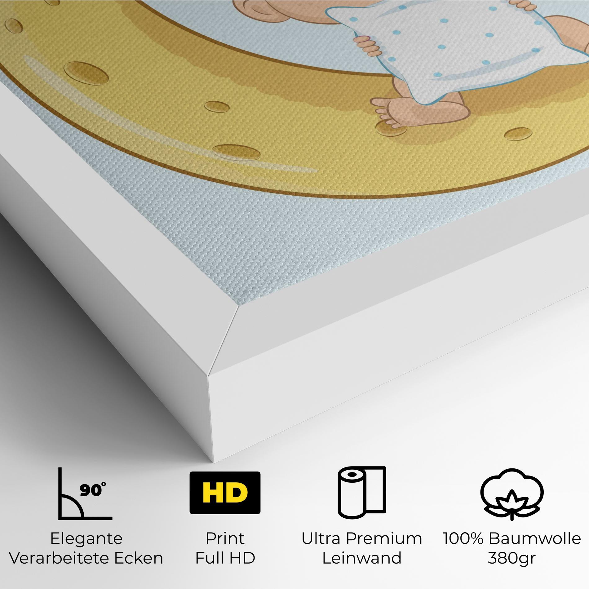 Leinwandbild Baby On Moon mockup 4