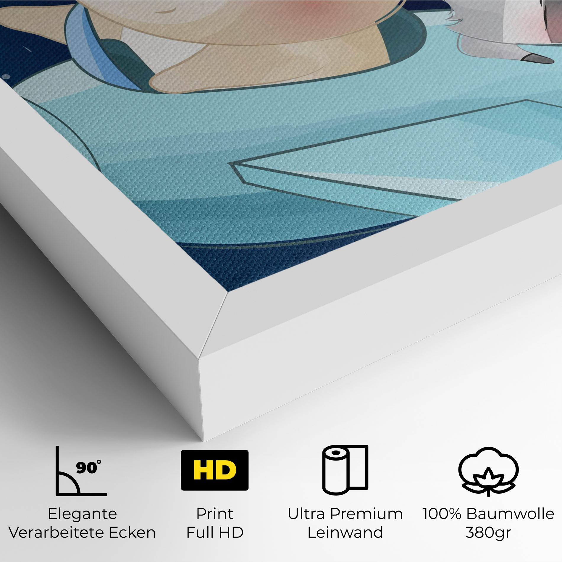 Leinwandbild Bear Flying Star mockup 4