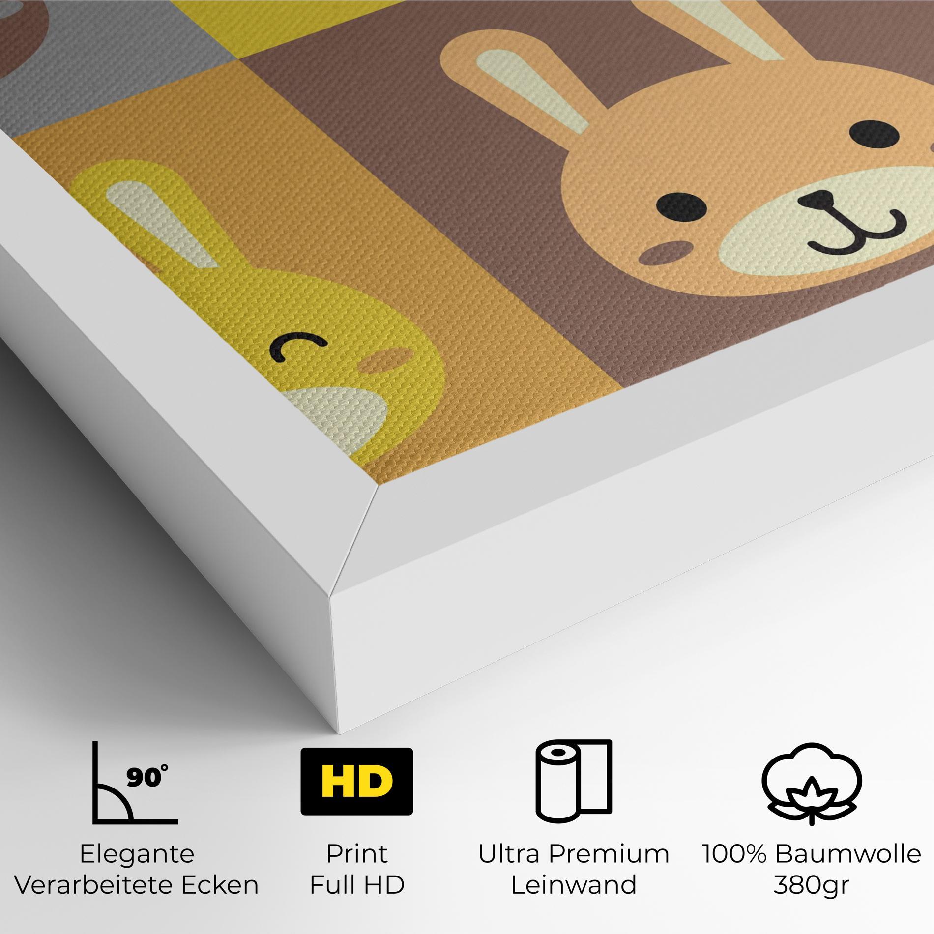 Leinwandbild Bunny Colors mockup 4