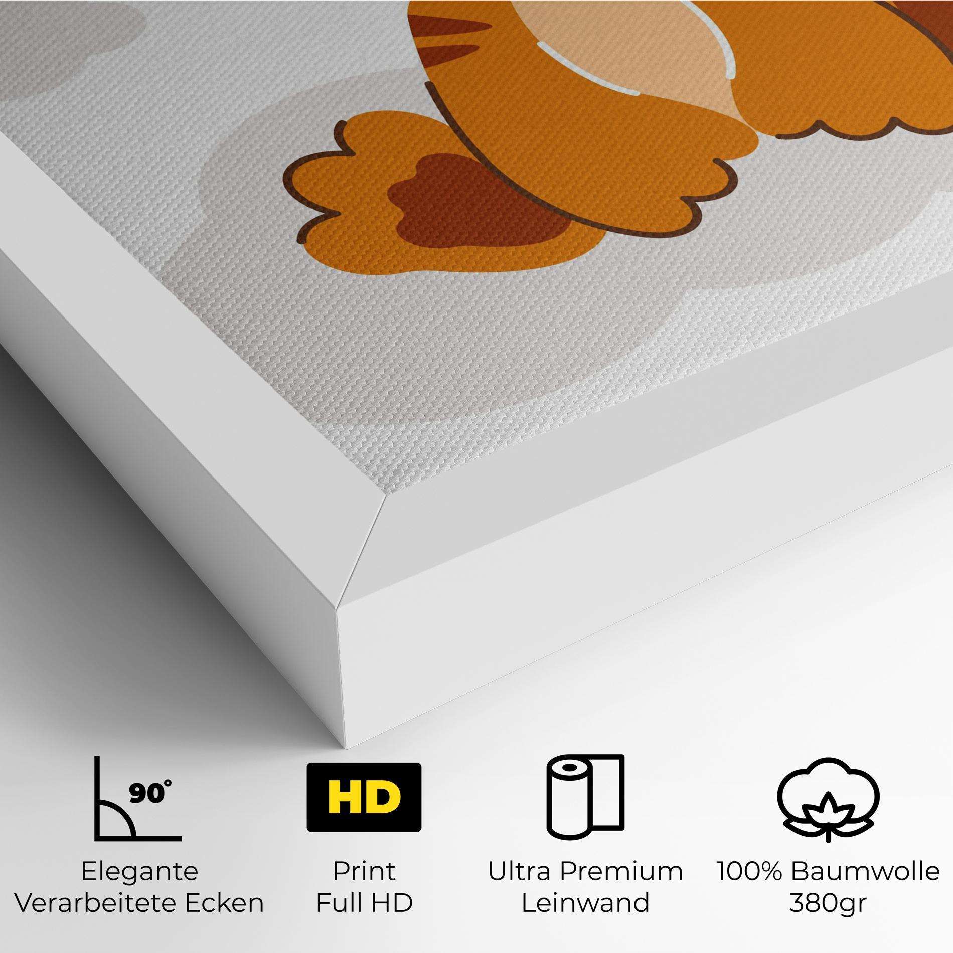 Leinwandbild Cute Sleepy Tiger mockup 4