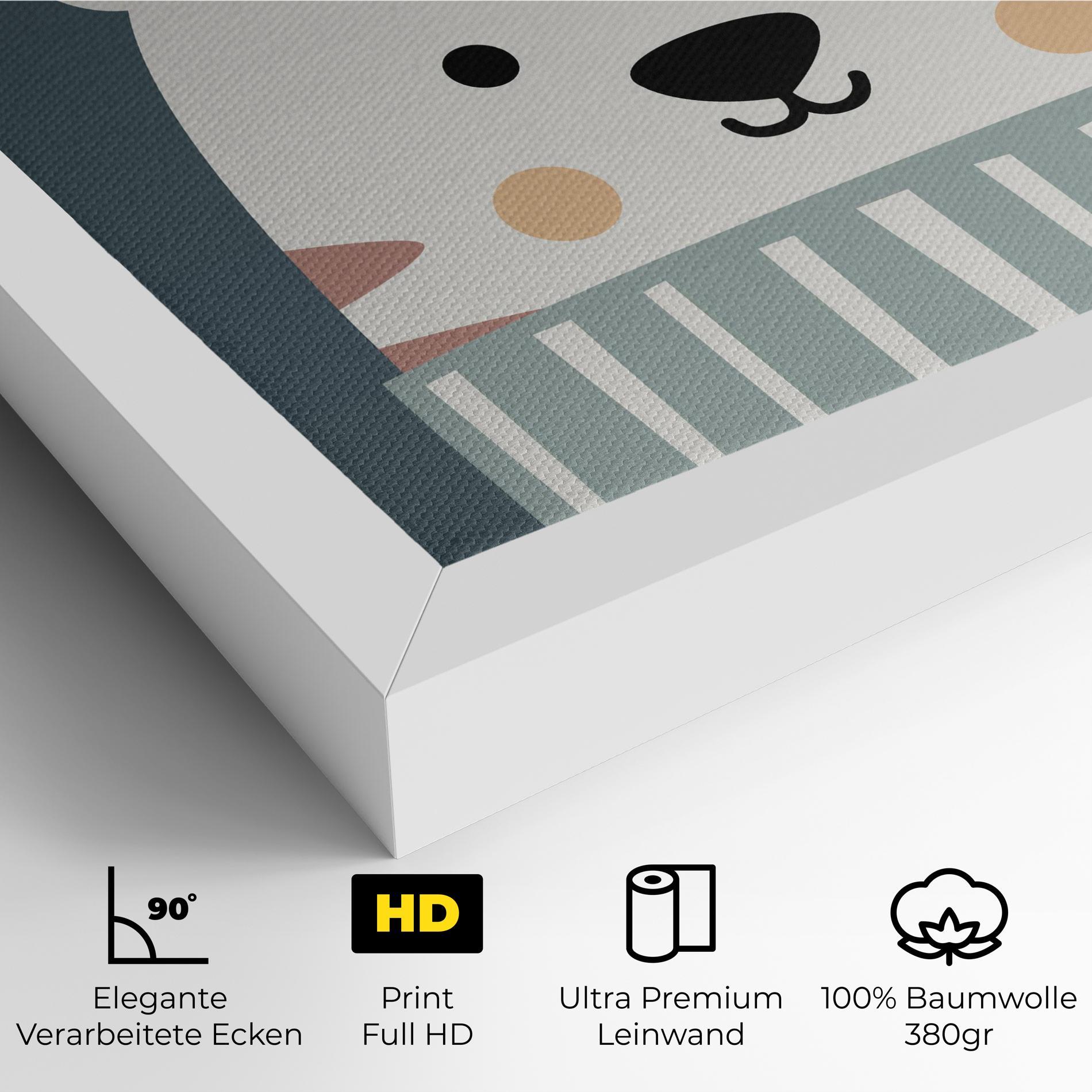 Leinwandbild Cute White Tiger mockup 4