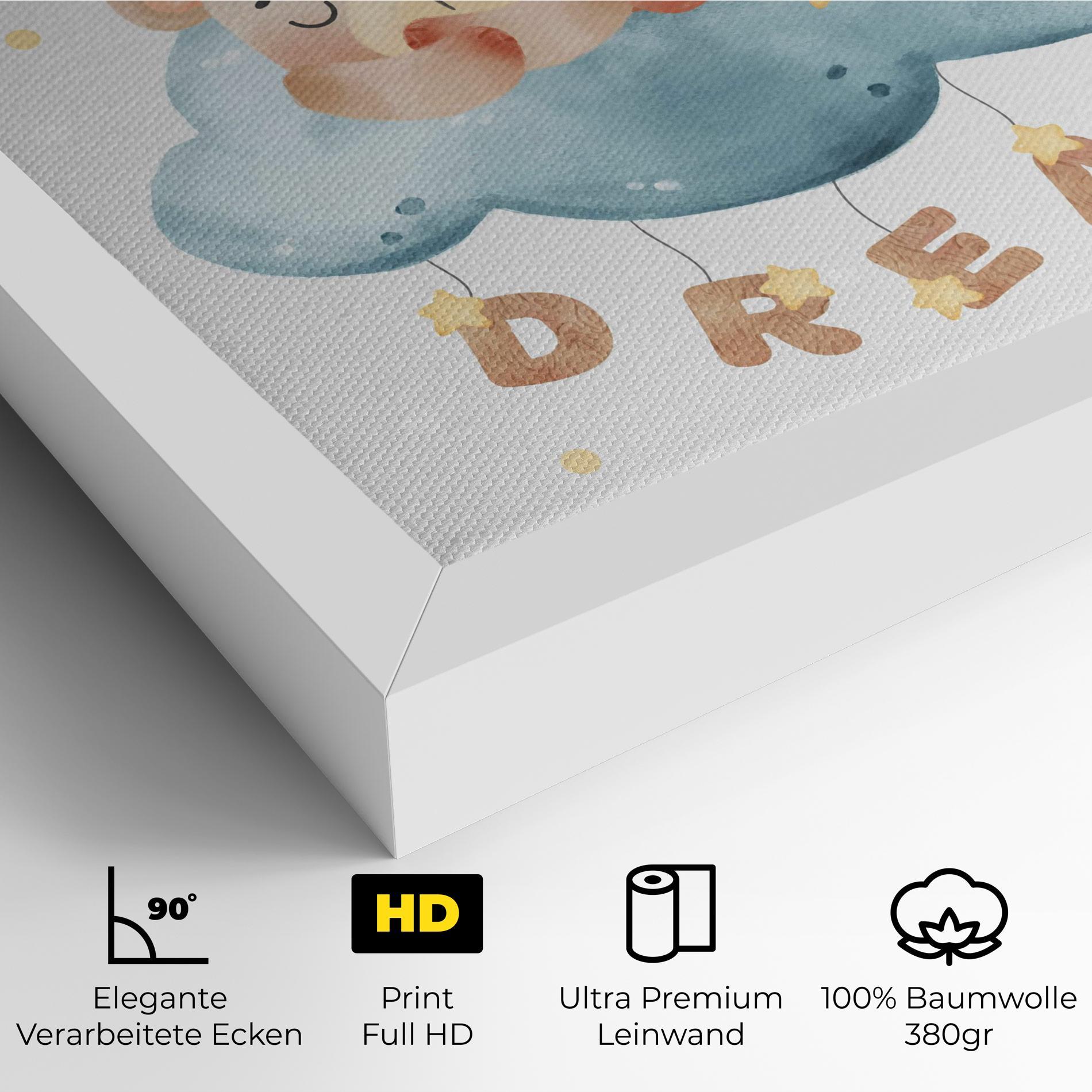Leinwandbild Dream Sleepy Bear mockup 4