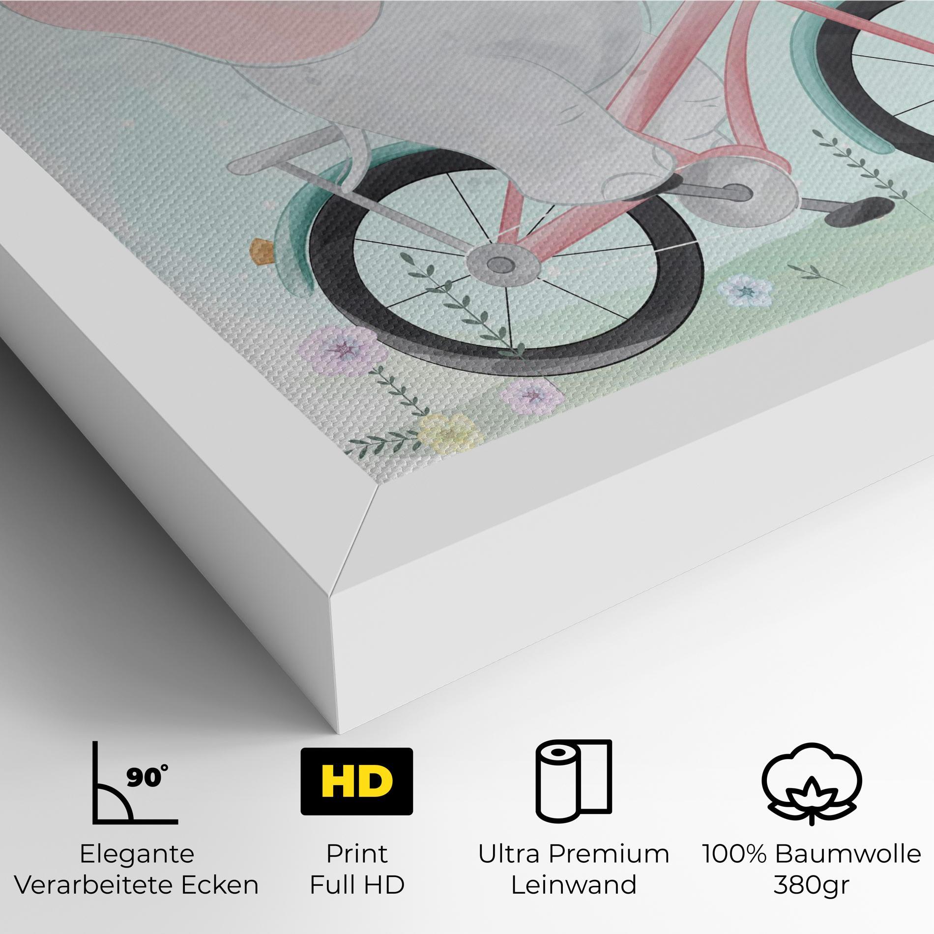 Leinwandbild Elephant Bike mockup 4