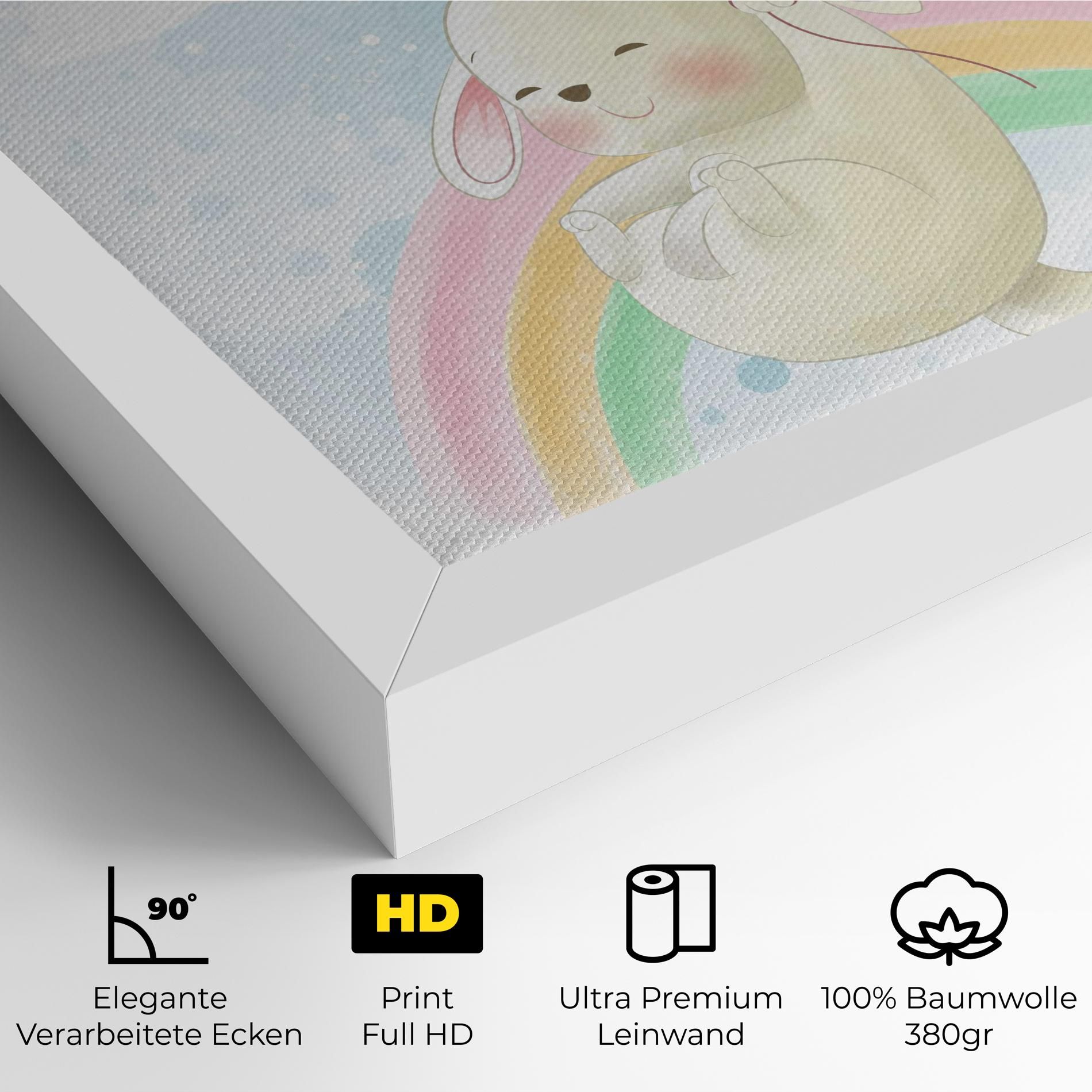 Rainbow Bunny Art mockup 4