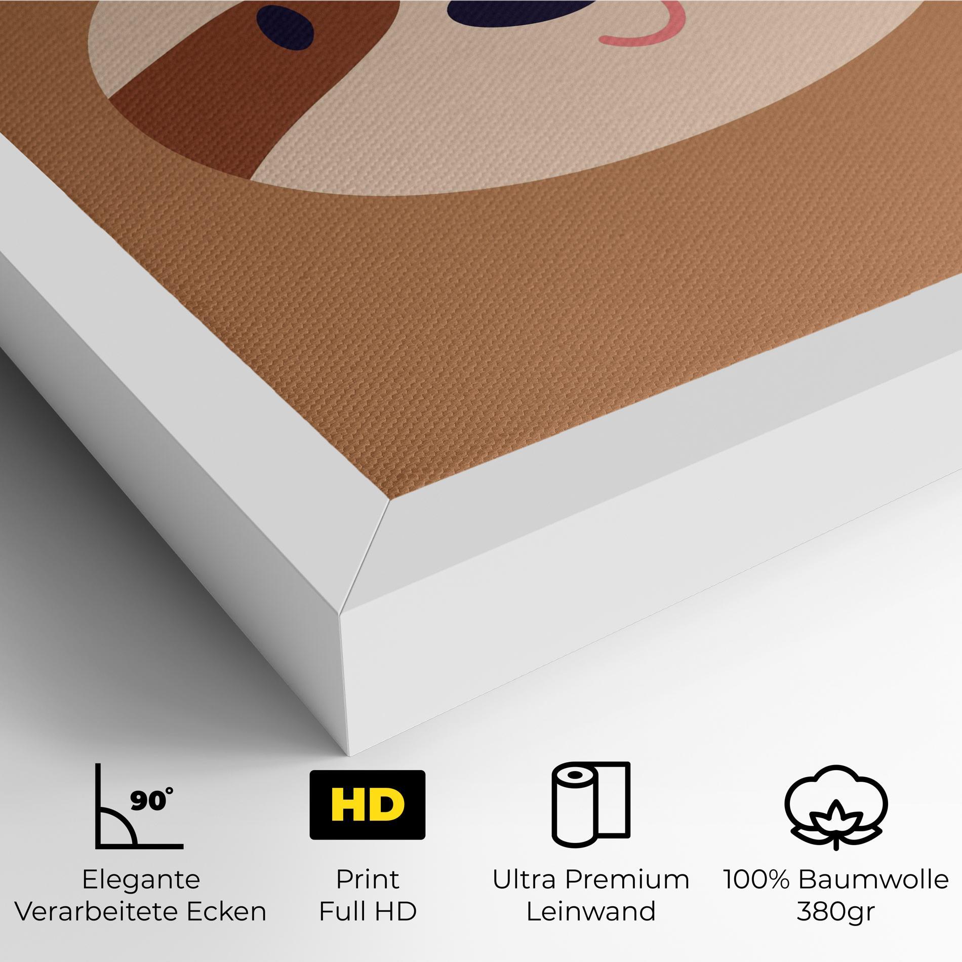 Leinwandbild Sloth Face Portrait mockup 4