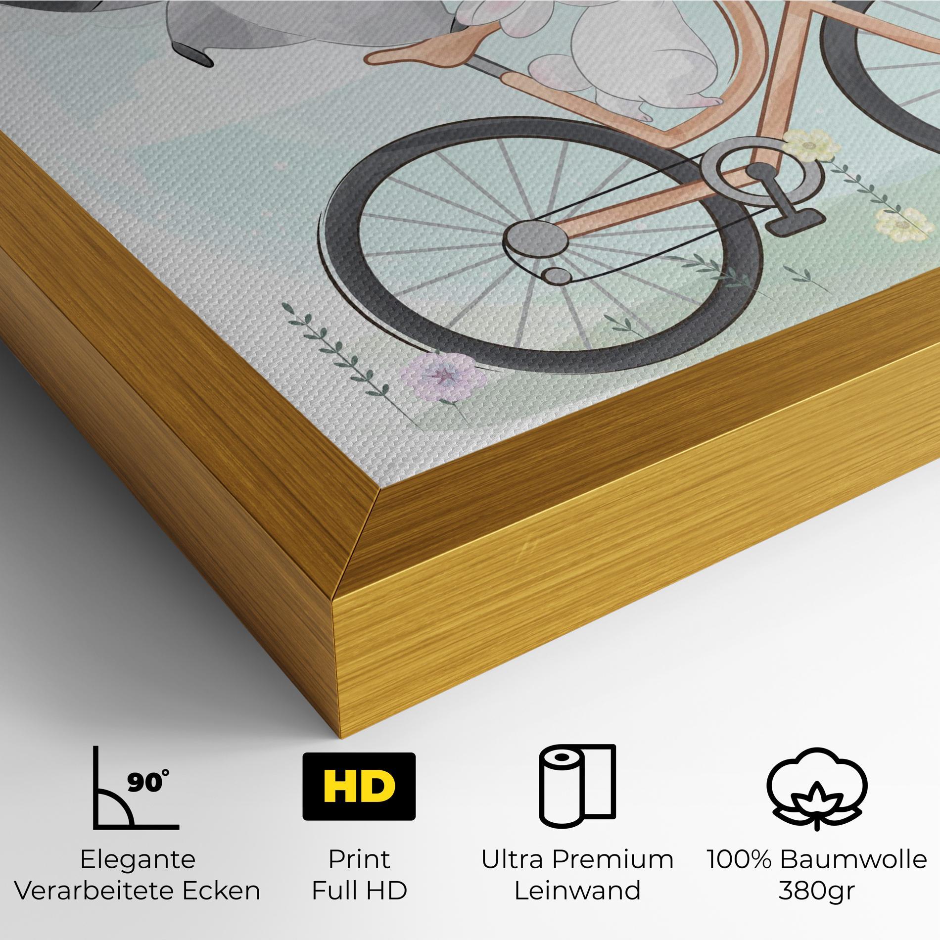 Leinwandbild Bike Ride Animal mockup 4