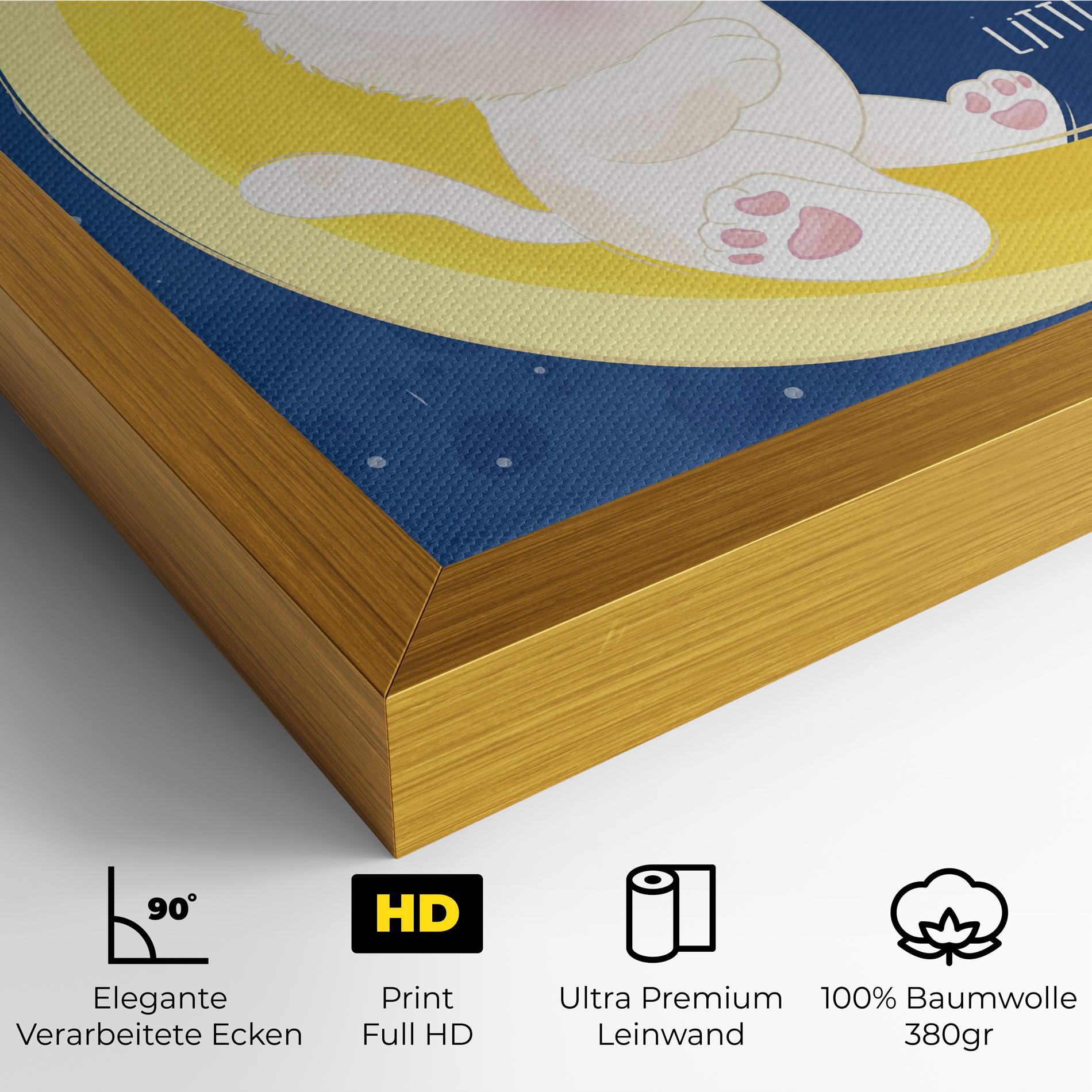 Leinwandbild Cat Moon Star mockup 4