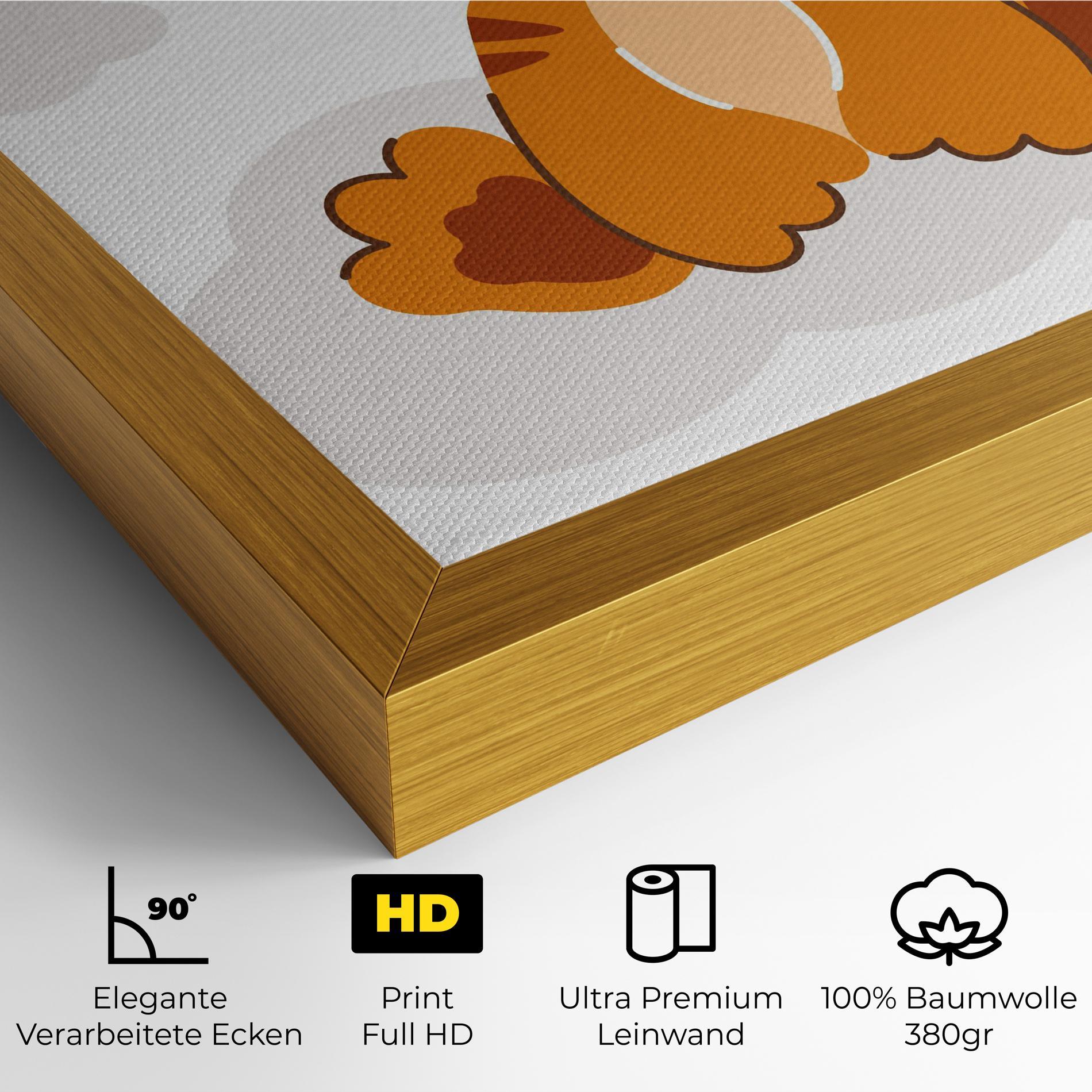Leinwandbild Cute Sleepy Tiger mockup 4