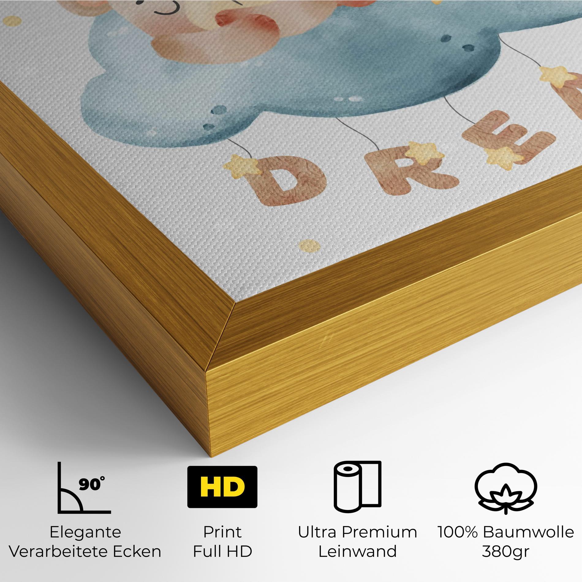 Leinwandbild Dream Sleepy Bear mockup 4