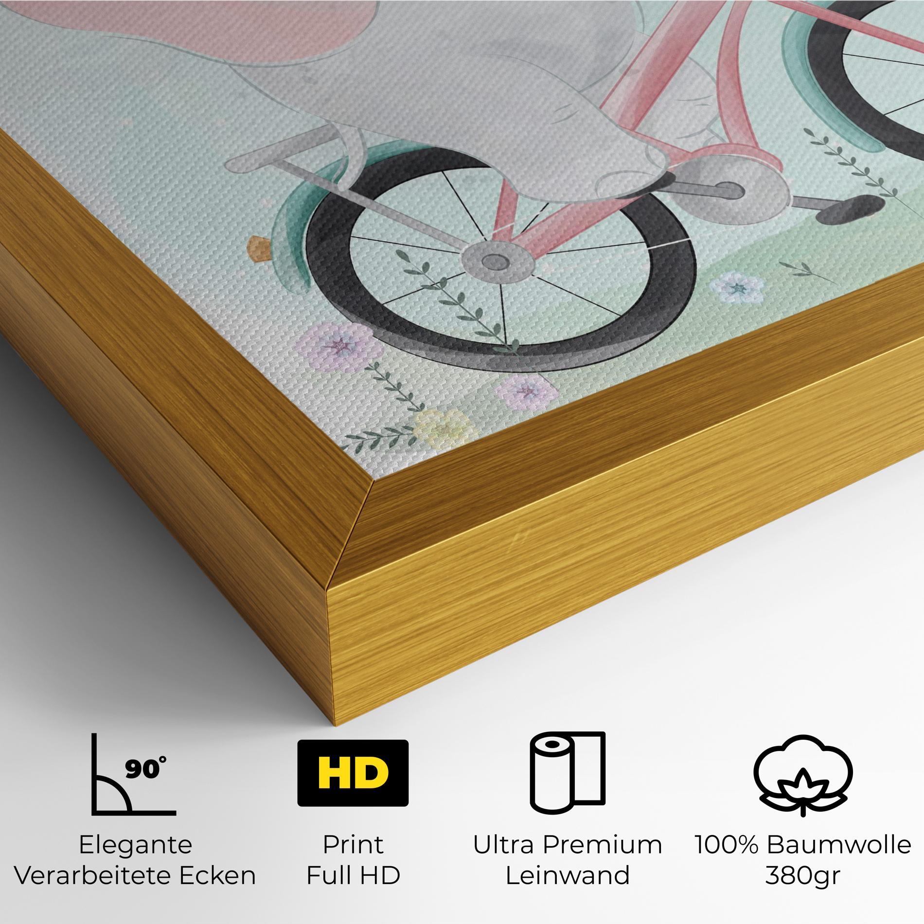 Leinwandbild Elephant Bike mockup 4