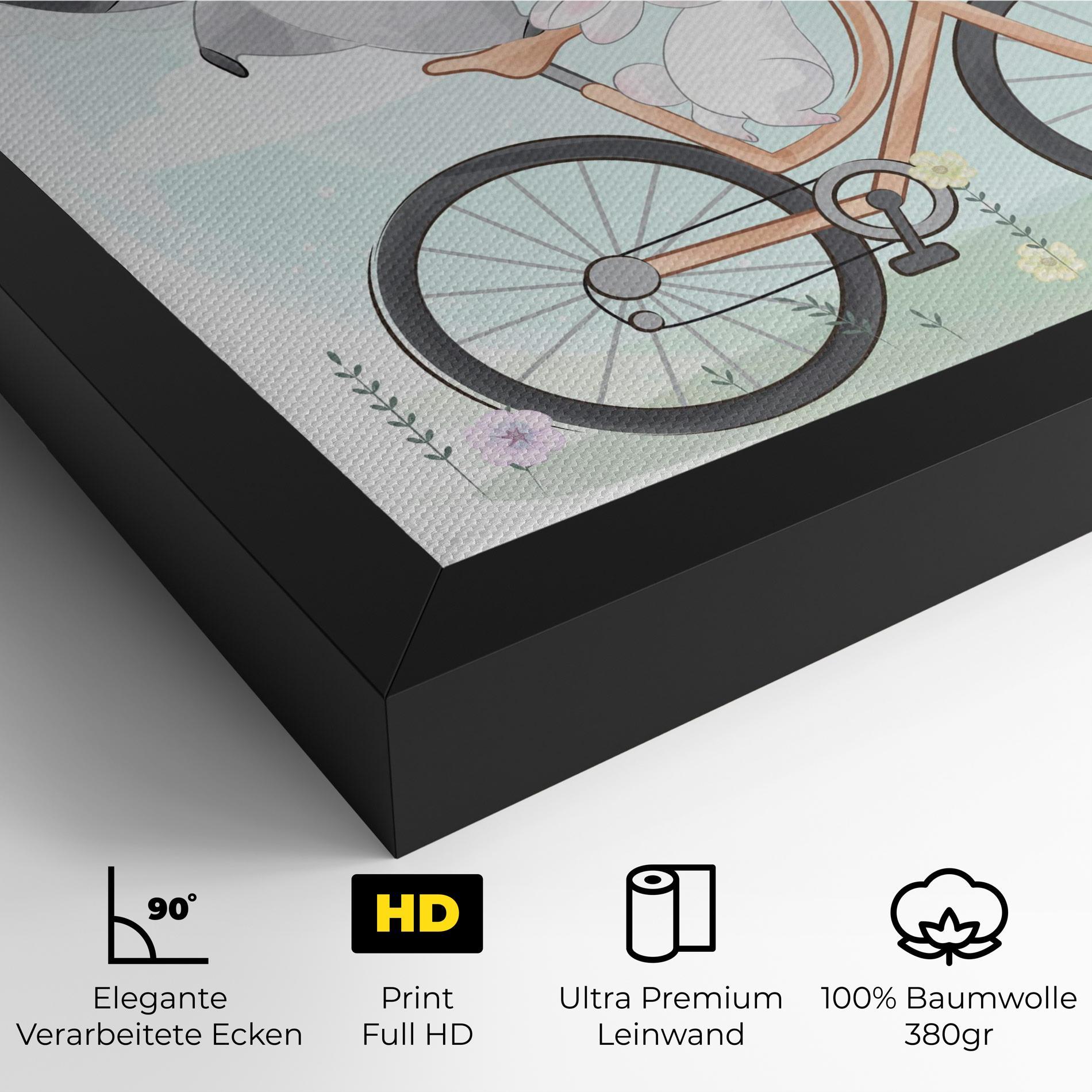 Leinwandbild Bike Ride Animal mockup 4