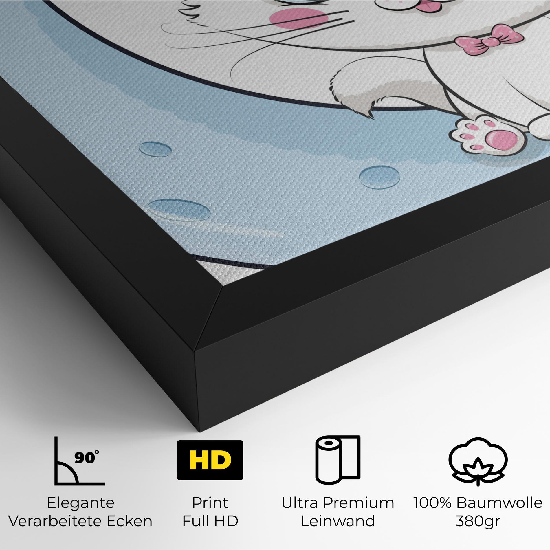 Leinwandbild Blue Moon Cat mockup 4