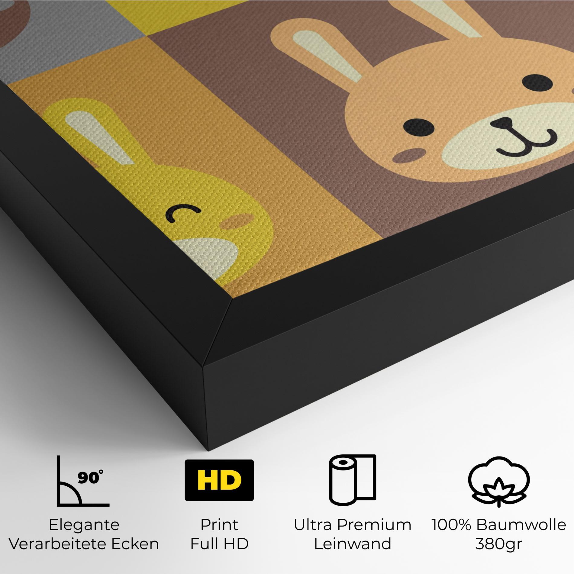 Leinwandbild Bunny Colors mockup 4