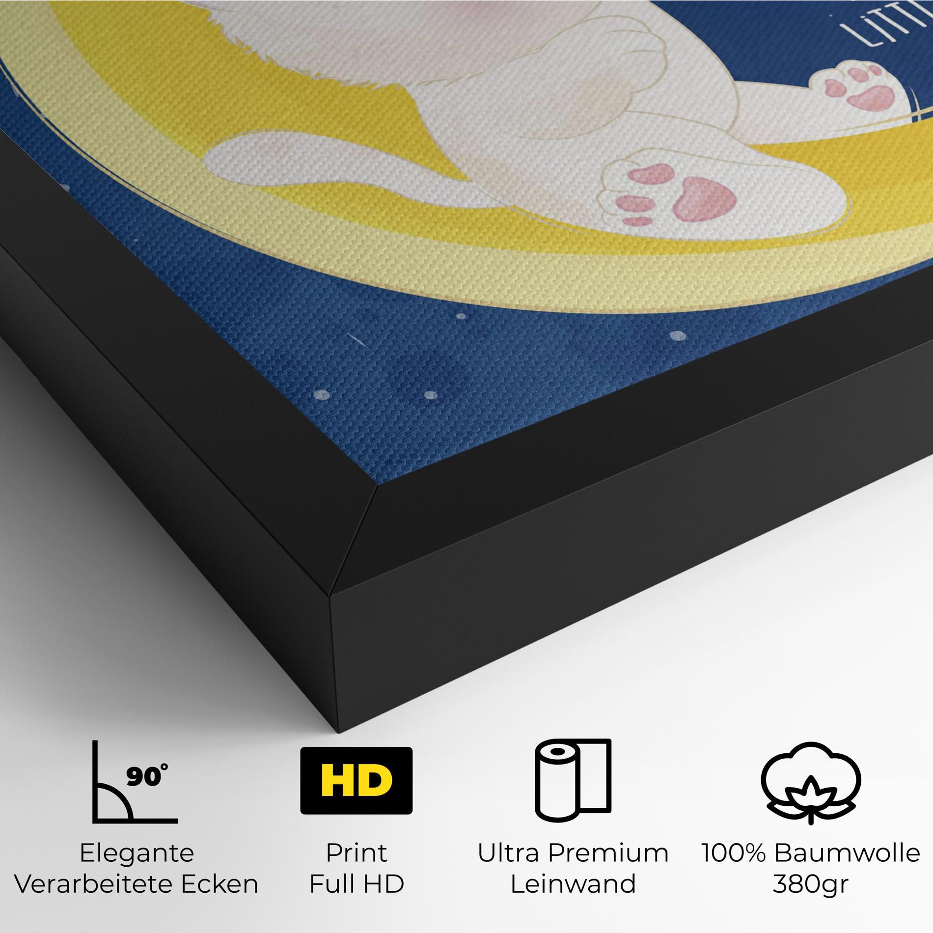 Leinwandbild Cat Moon Star mockup 4