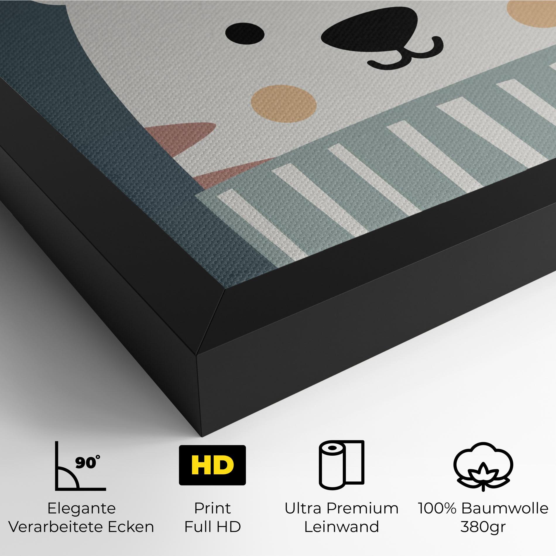 Leinwandbild Cute White Tiger mockup 4