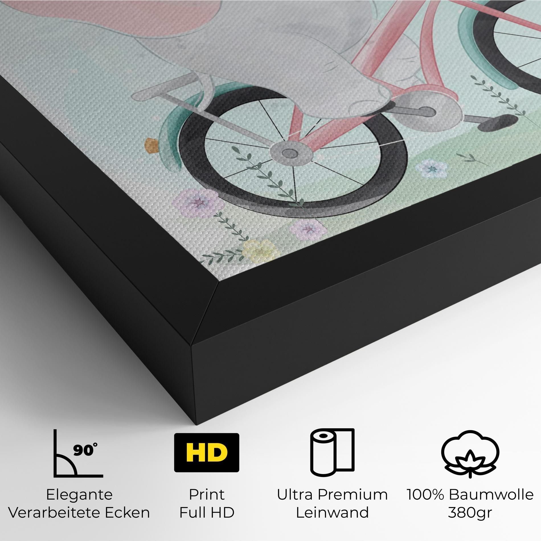 Leinwandbild Elephant Bike mockup 4