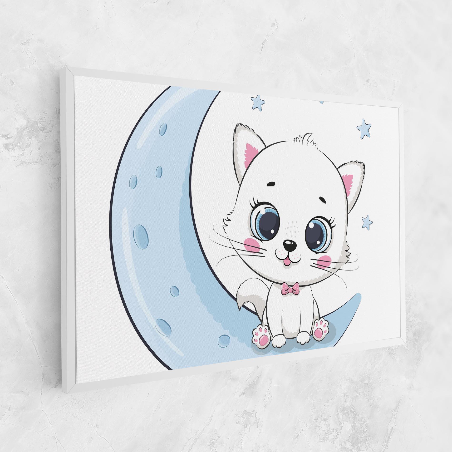Leinwandbild Blue Moon Cat mockup 1
