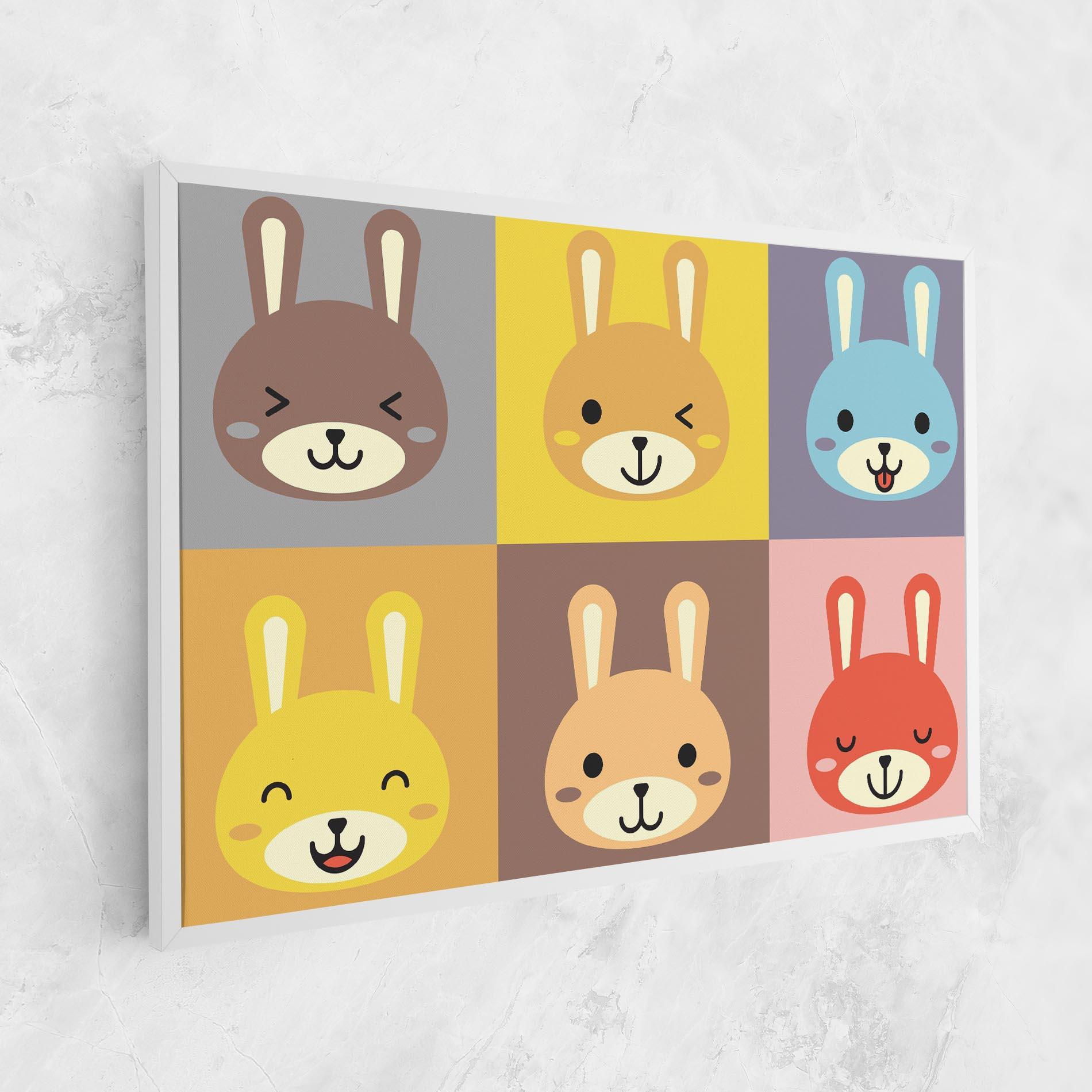 Leinwandbild Bunny Colors mockup 1
