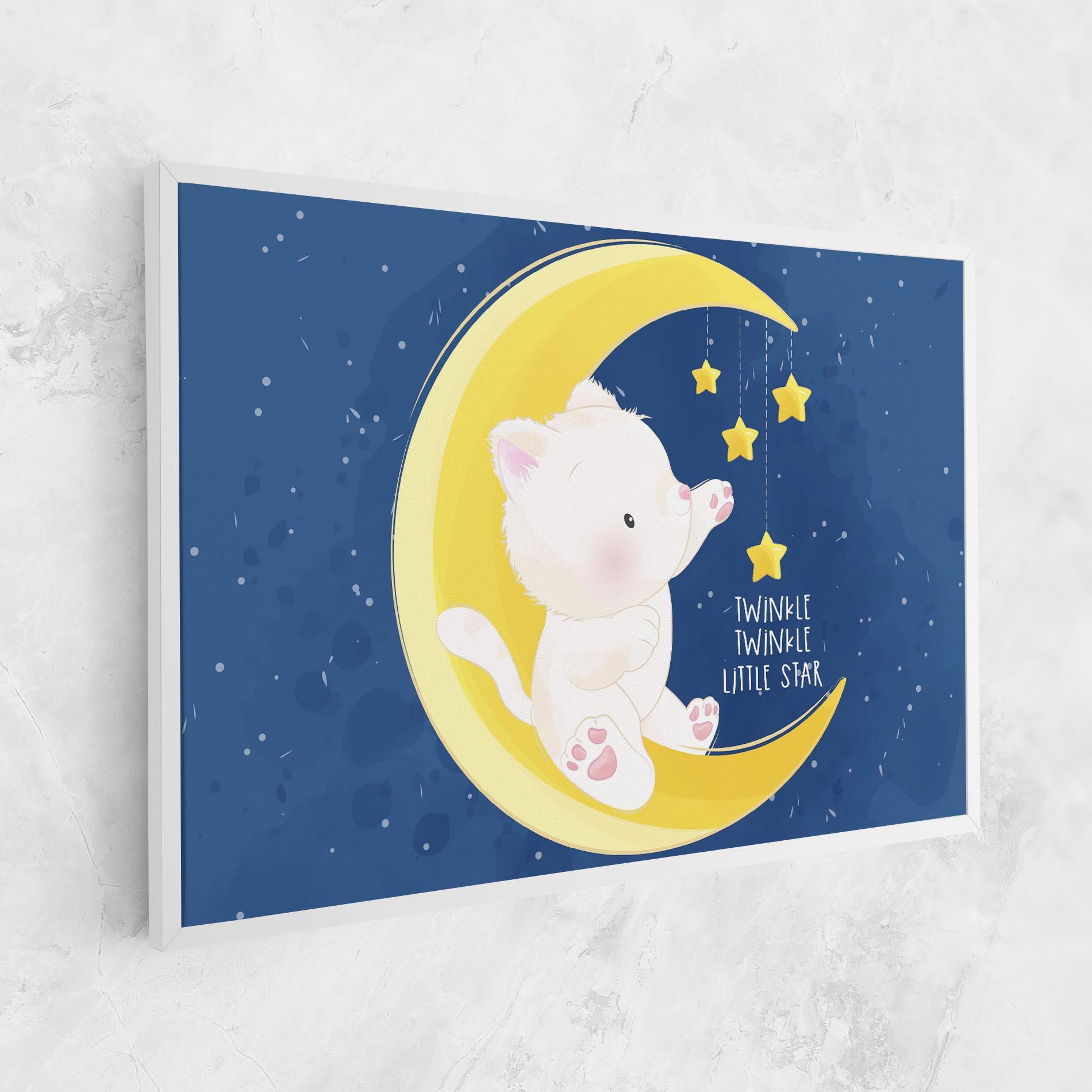 Leinwandbild Cat Moon Star mockup 1