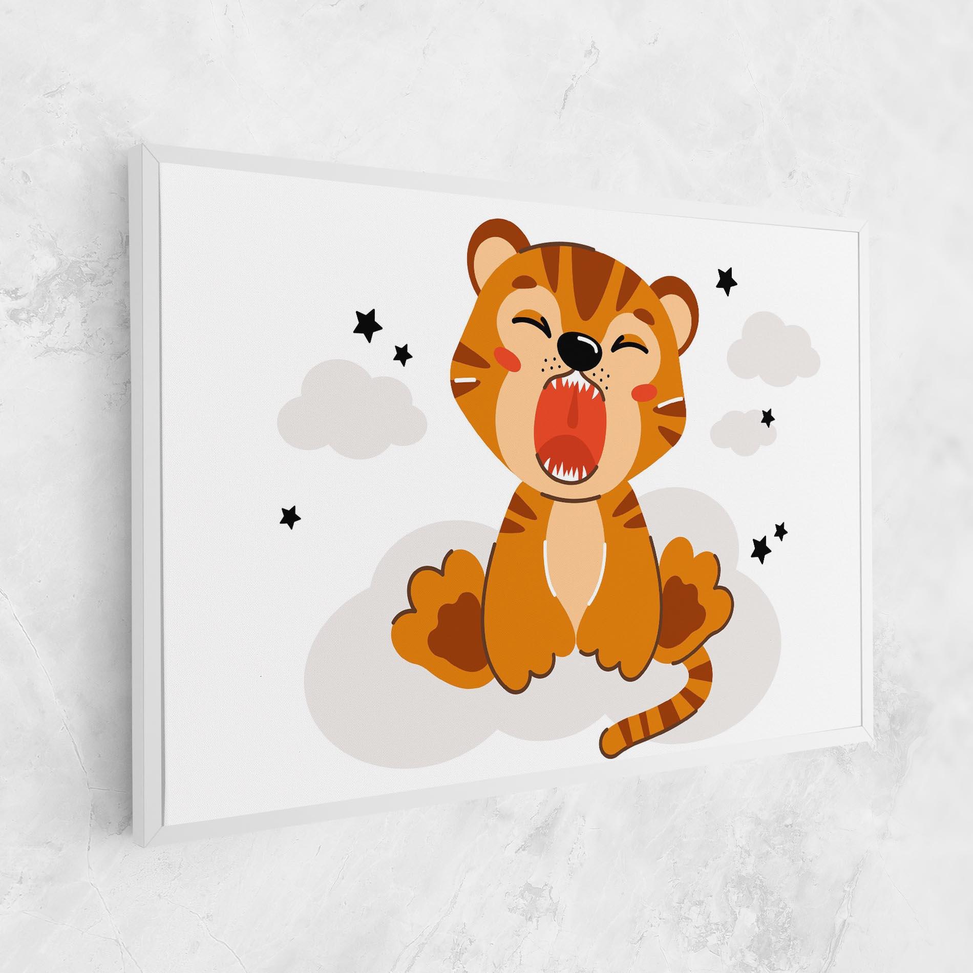 Leinwandbild Cute Sleepy Tiger mockup 1