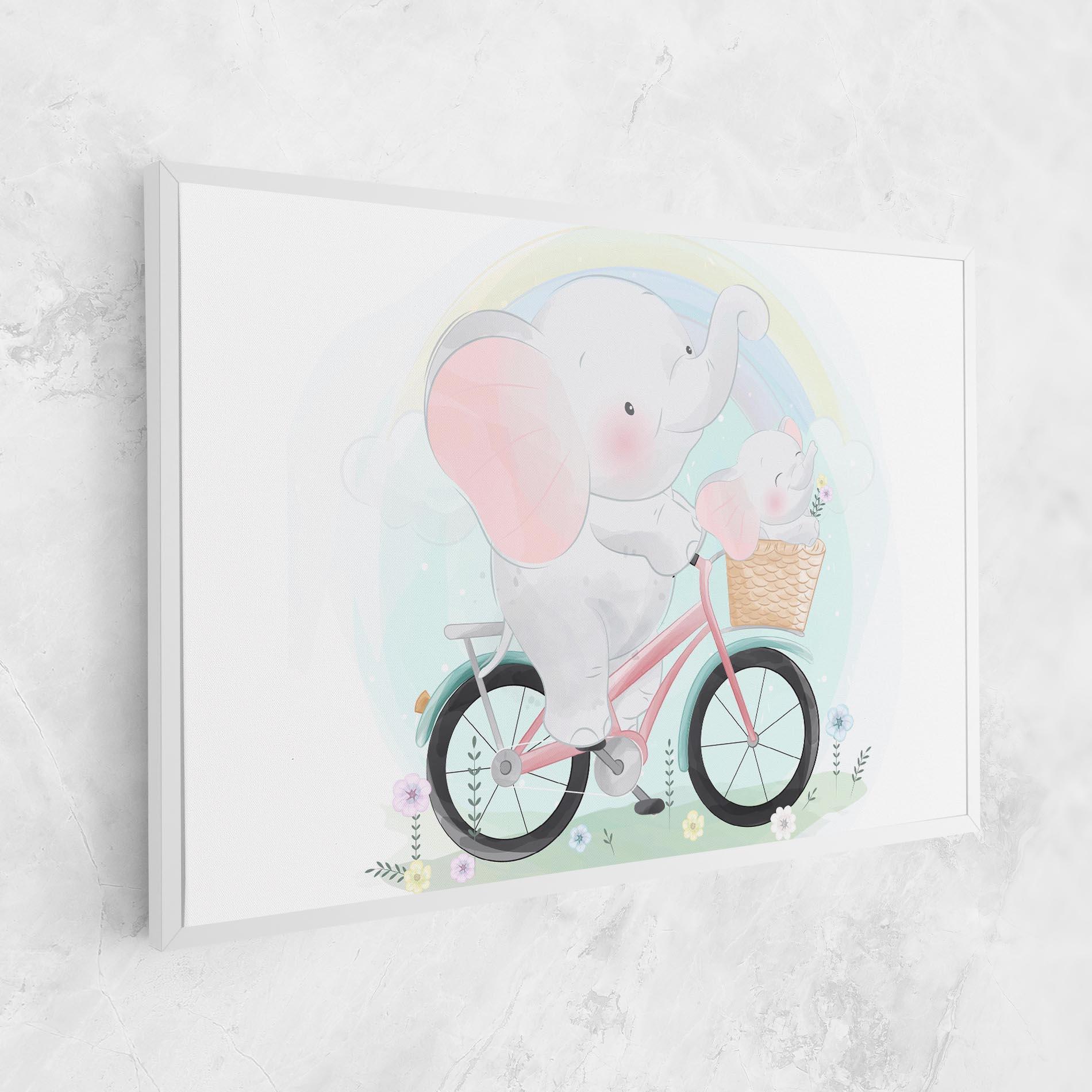 Leinwandbild Elephant Bike mockup 1