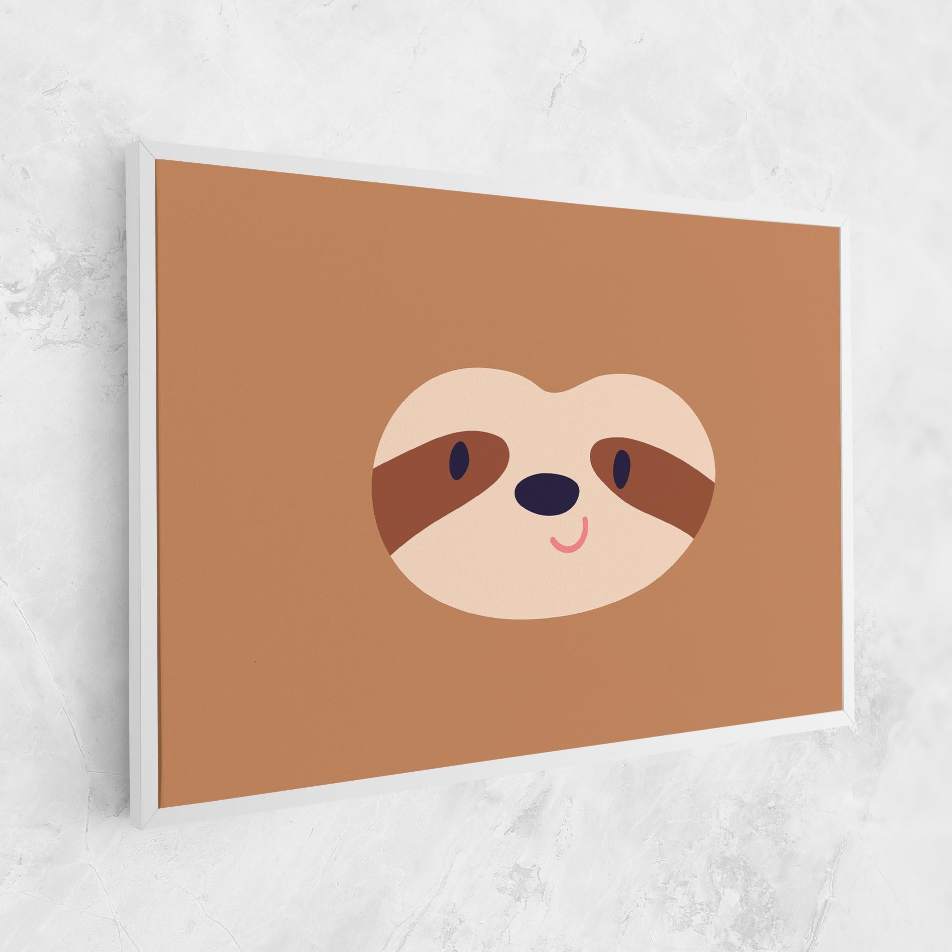 Leinwandbild Sloth Face Portrait mockup 1