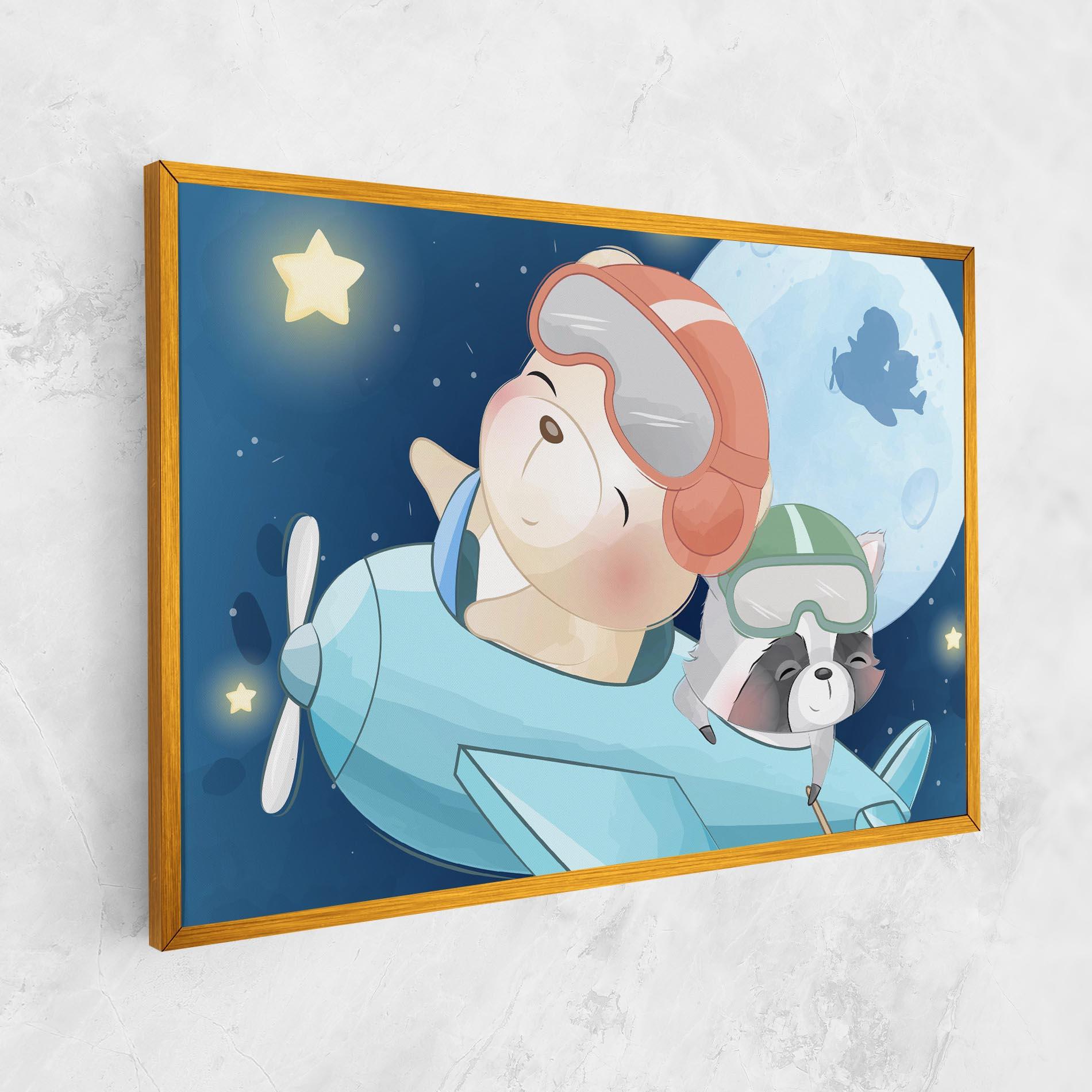 Leinwandbild Bear Flying Star mockup 1