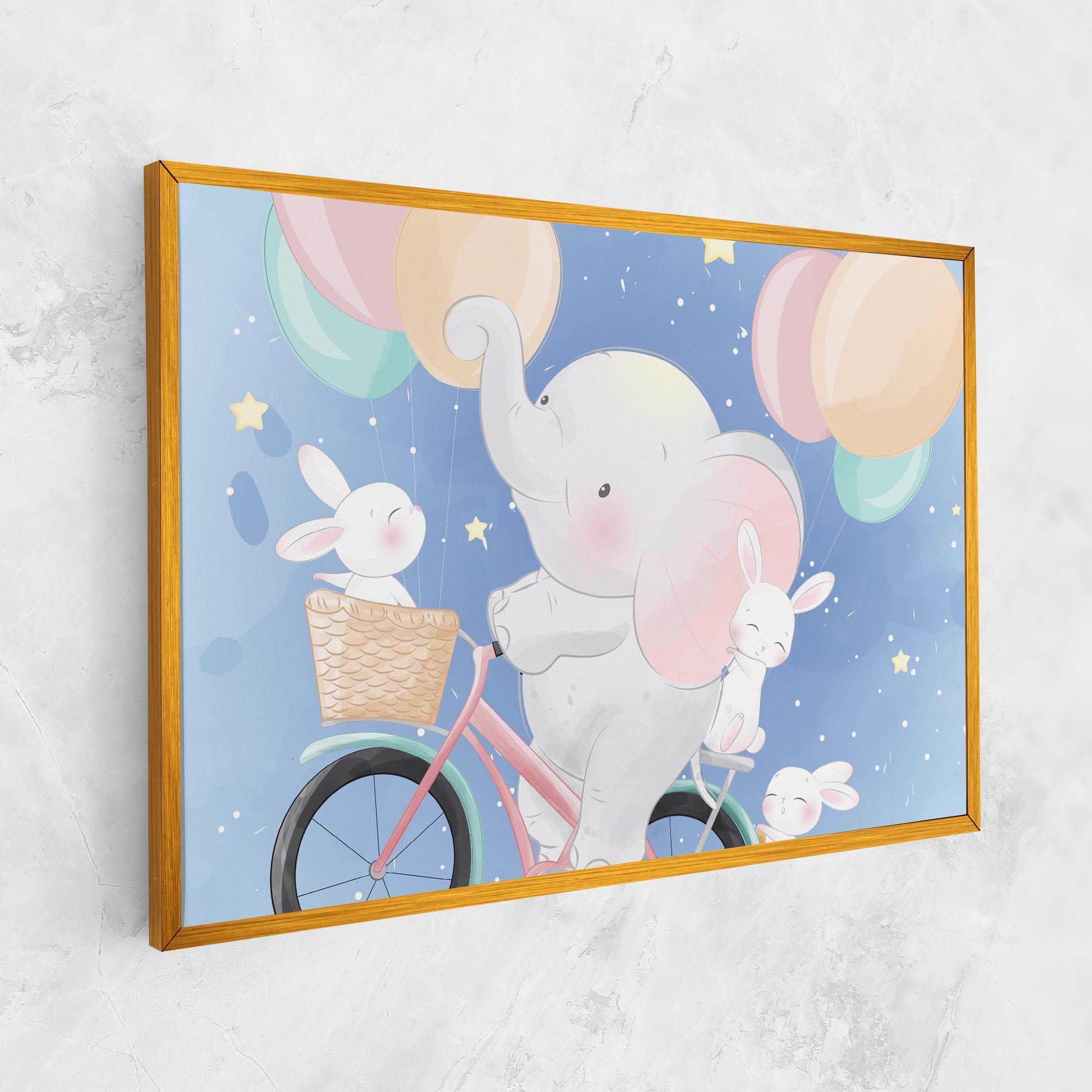 Leinwandbild Bike Elephant mockup 1