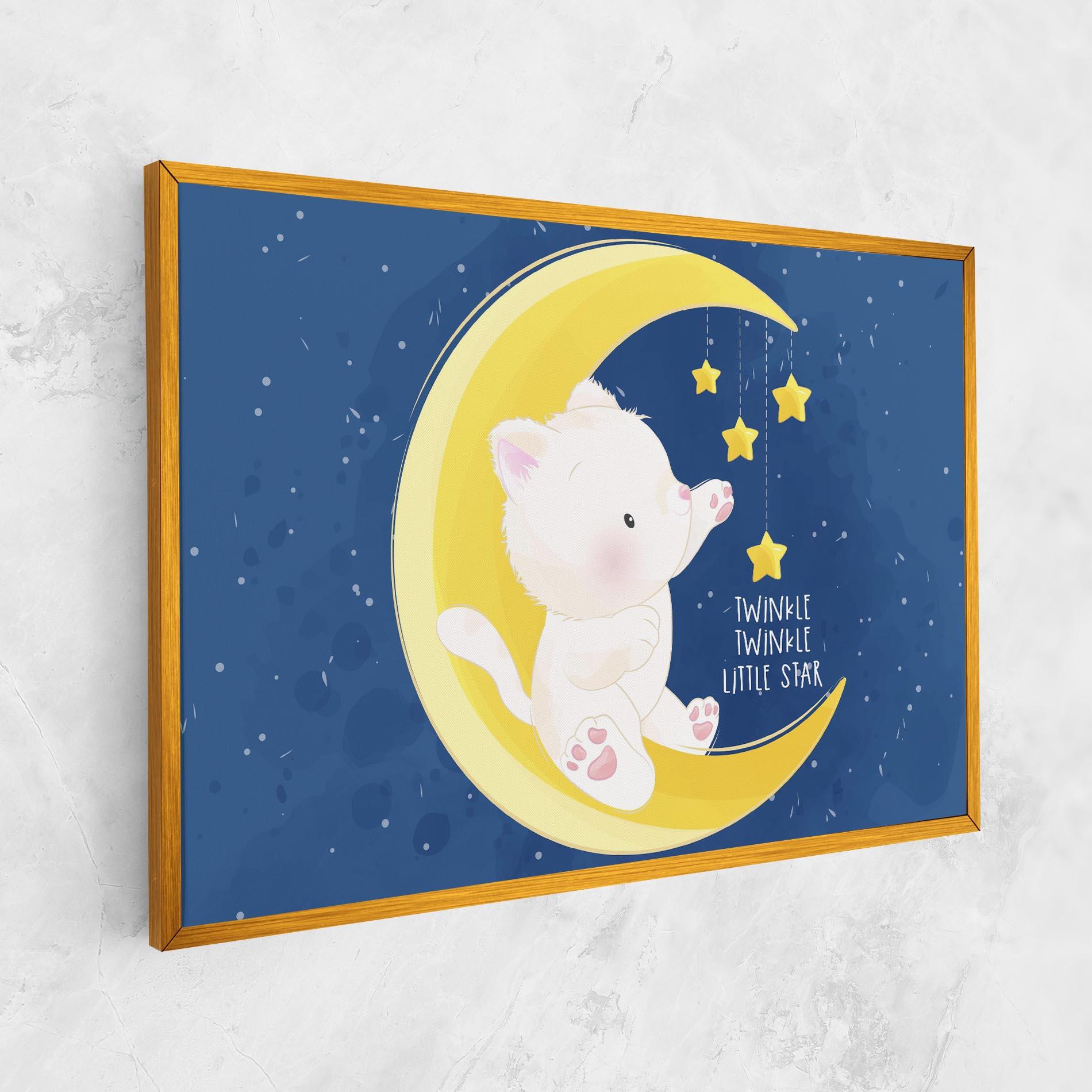 Leinwandbild Cat Moon Star mockup 1